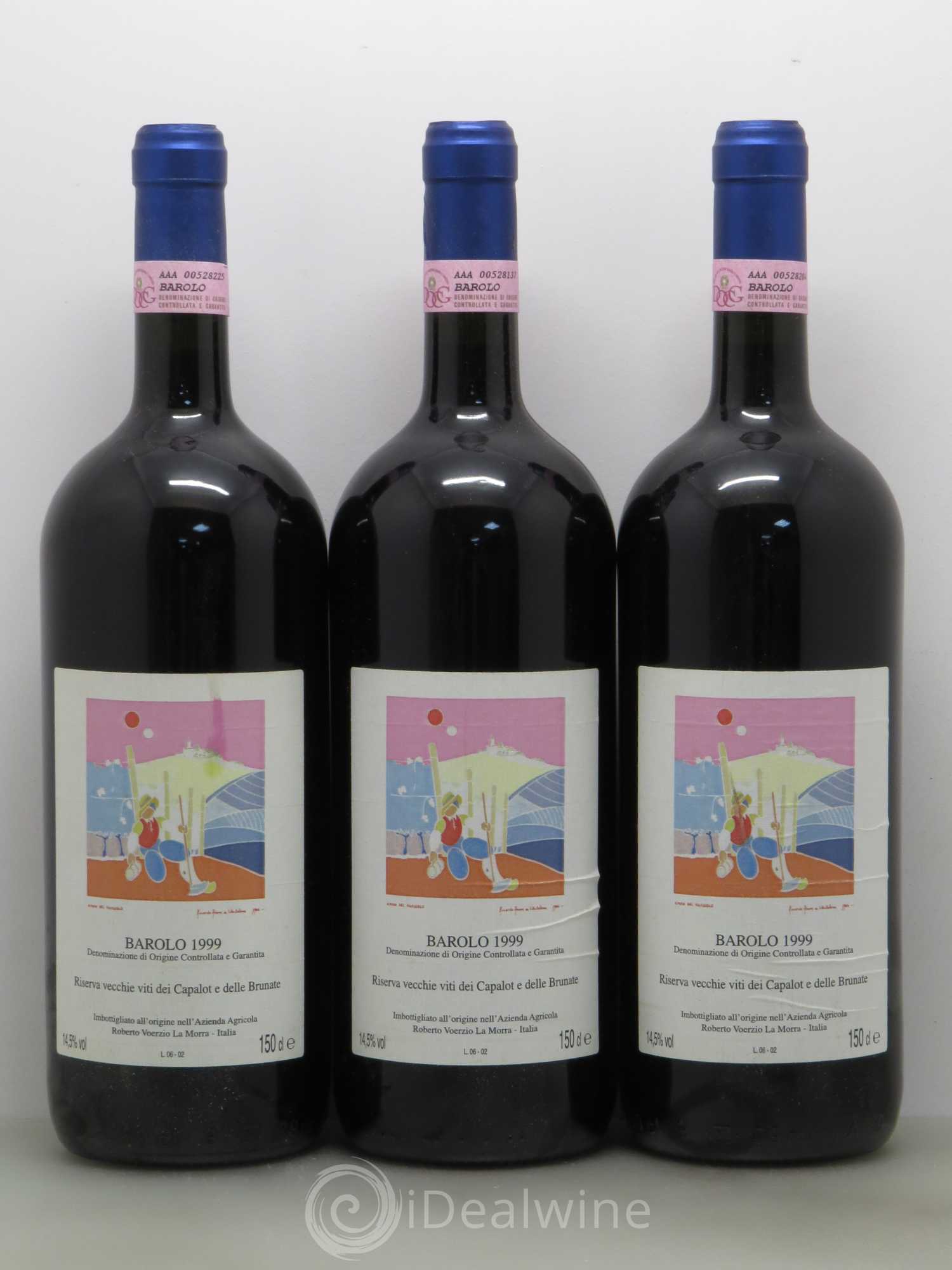 Barolo Riserva Vecchie Viti dei Capalot e d’elle Brunate 1999 - Lot de 3 magnums - 0