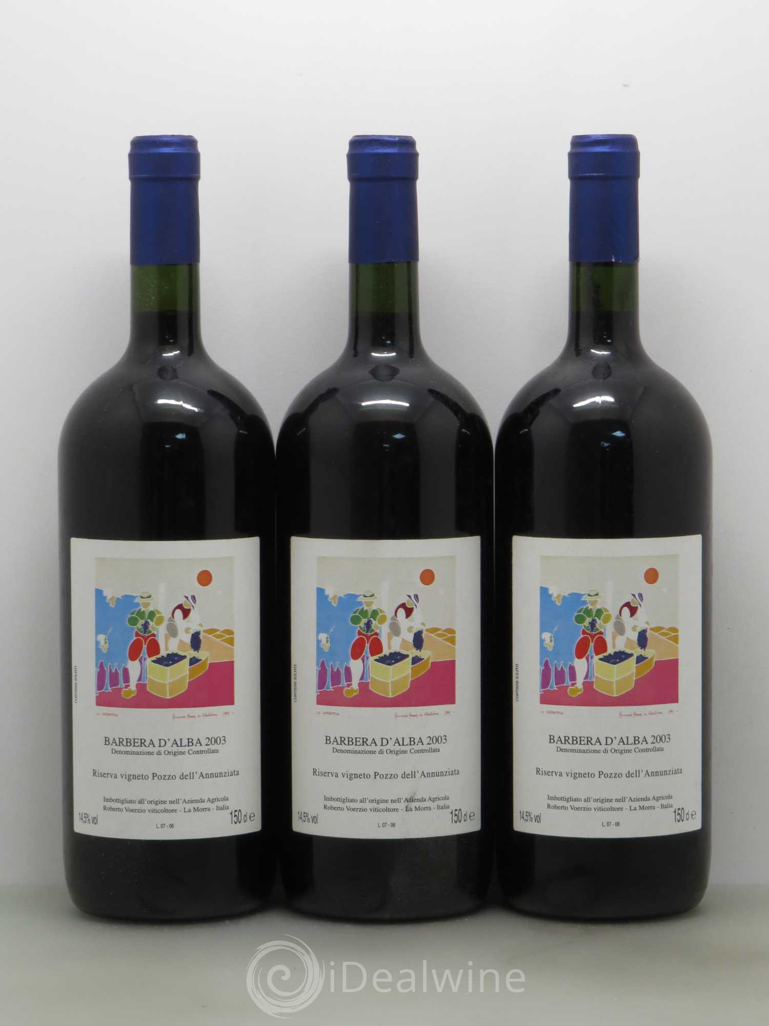 Barbera d'Alba DOC Roberto Voerzio Riserva Pozzo dell'Annunziata 2003 - Lot de 3 magnums - 0