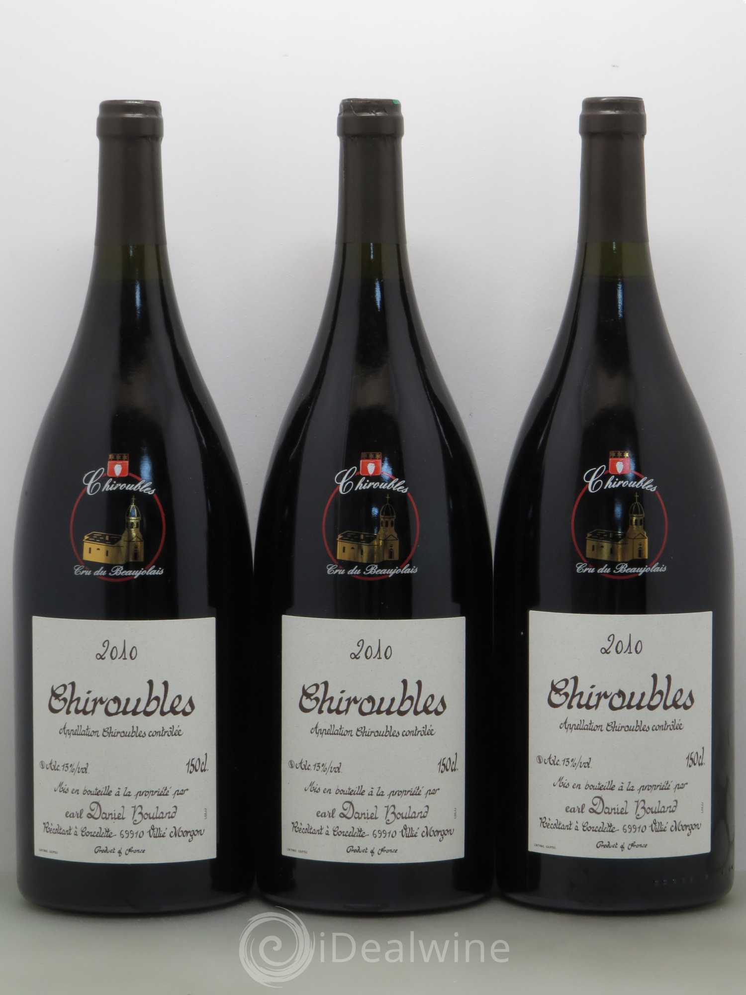 Chiroubles Daniel Bouland (Domaine) 2010 - Lot de 3 magnums - 0