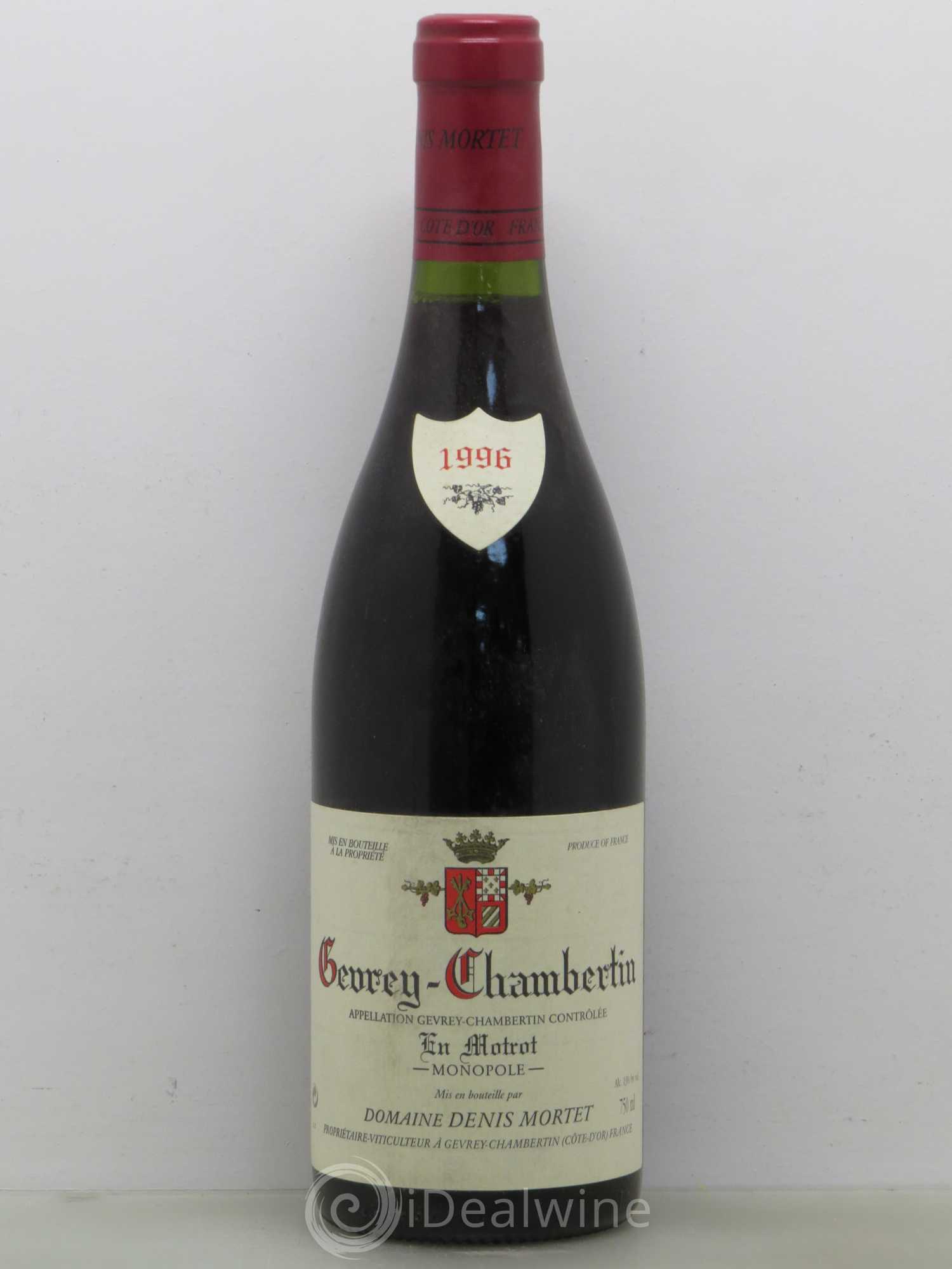Gevrey-Chambertin En Motrot Denis Mortet (Domaine) 1996 - Lot de 1 bouteille - 0