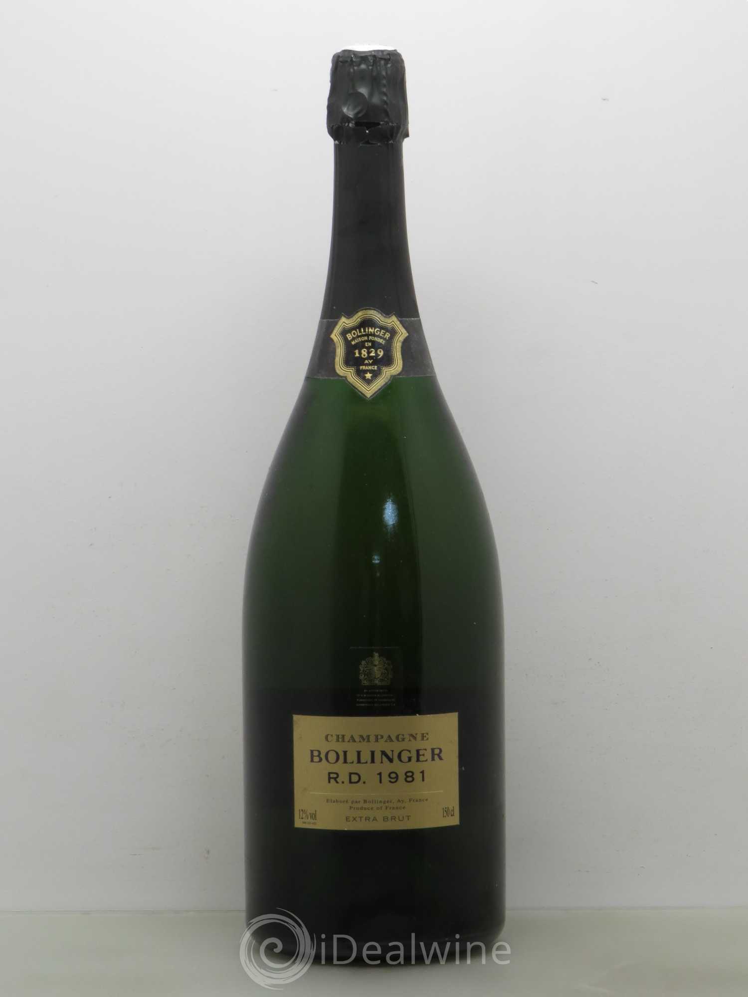 R.D. Extra-Brut Bollinger Dégorgée en juin 2009 1981 - Posten von 1 Magnum - 0