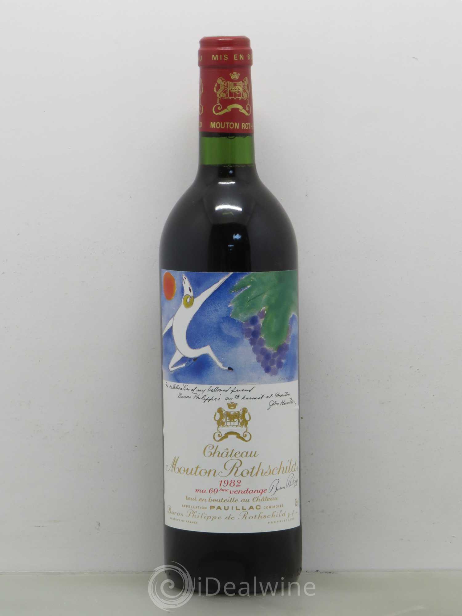 Château Mouton Rothschild 1er Grand Cru Classé 1982 - Lot de 1 bouteille - 0