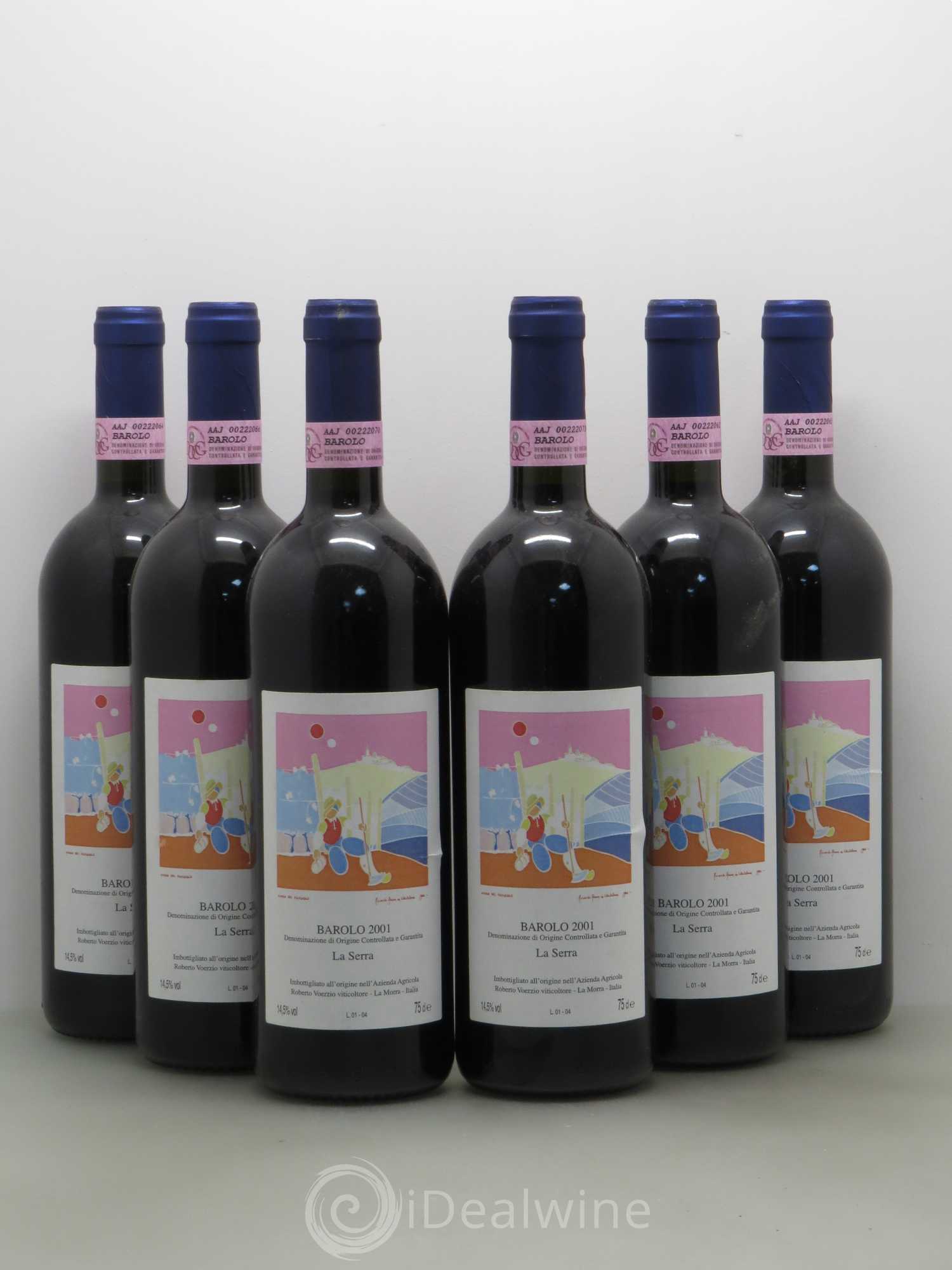 Barolo DOCG La Serra Roberto Voerzio 2001 - Lot de 6 bouteilles - 0