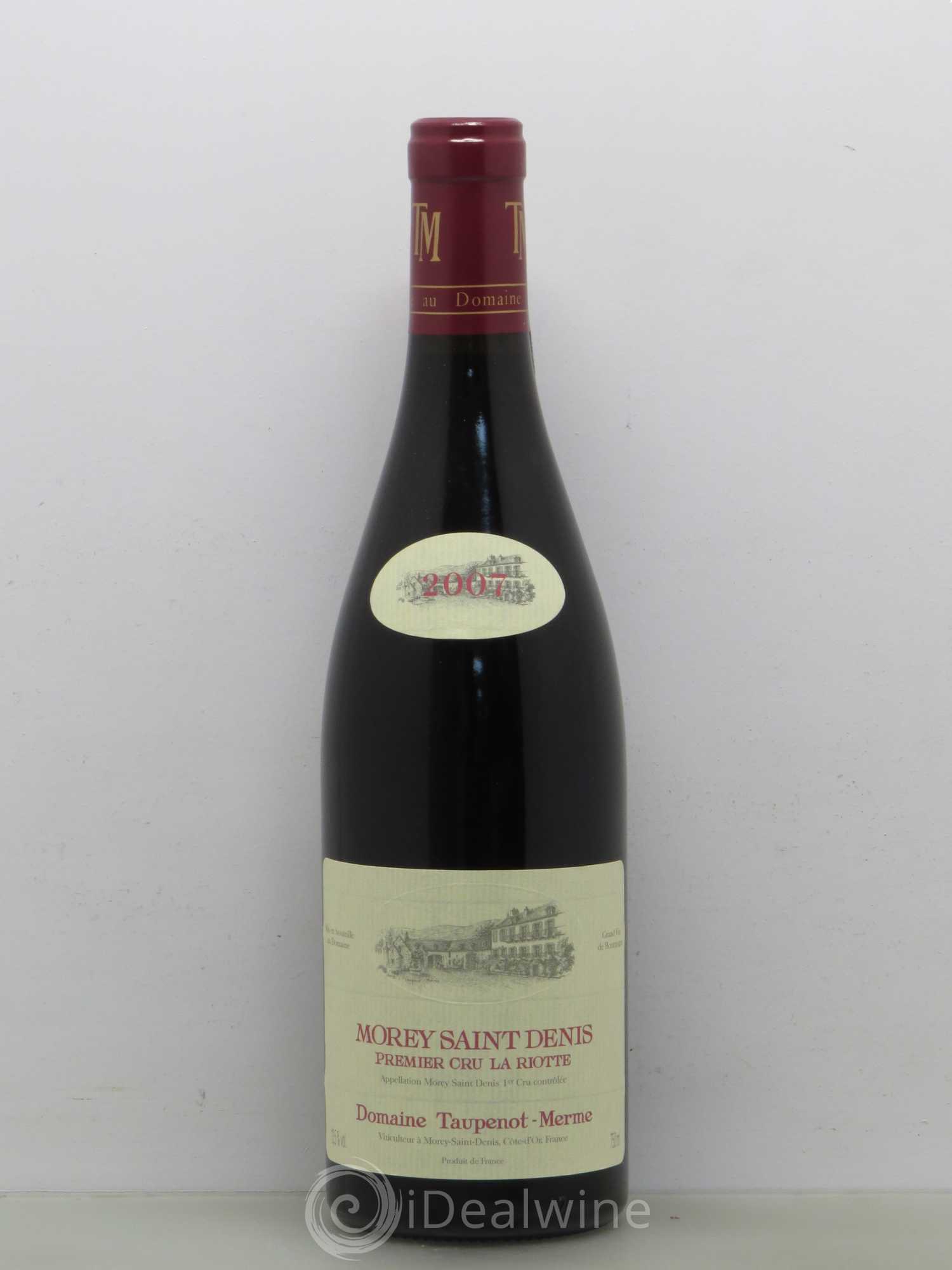Morey-Saint-Denis 1er Cru La Riotte Taupernot Merme 2007 - Lot de 1 bouteille - 0