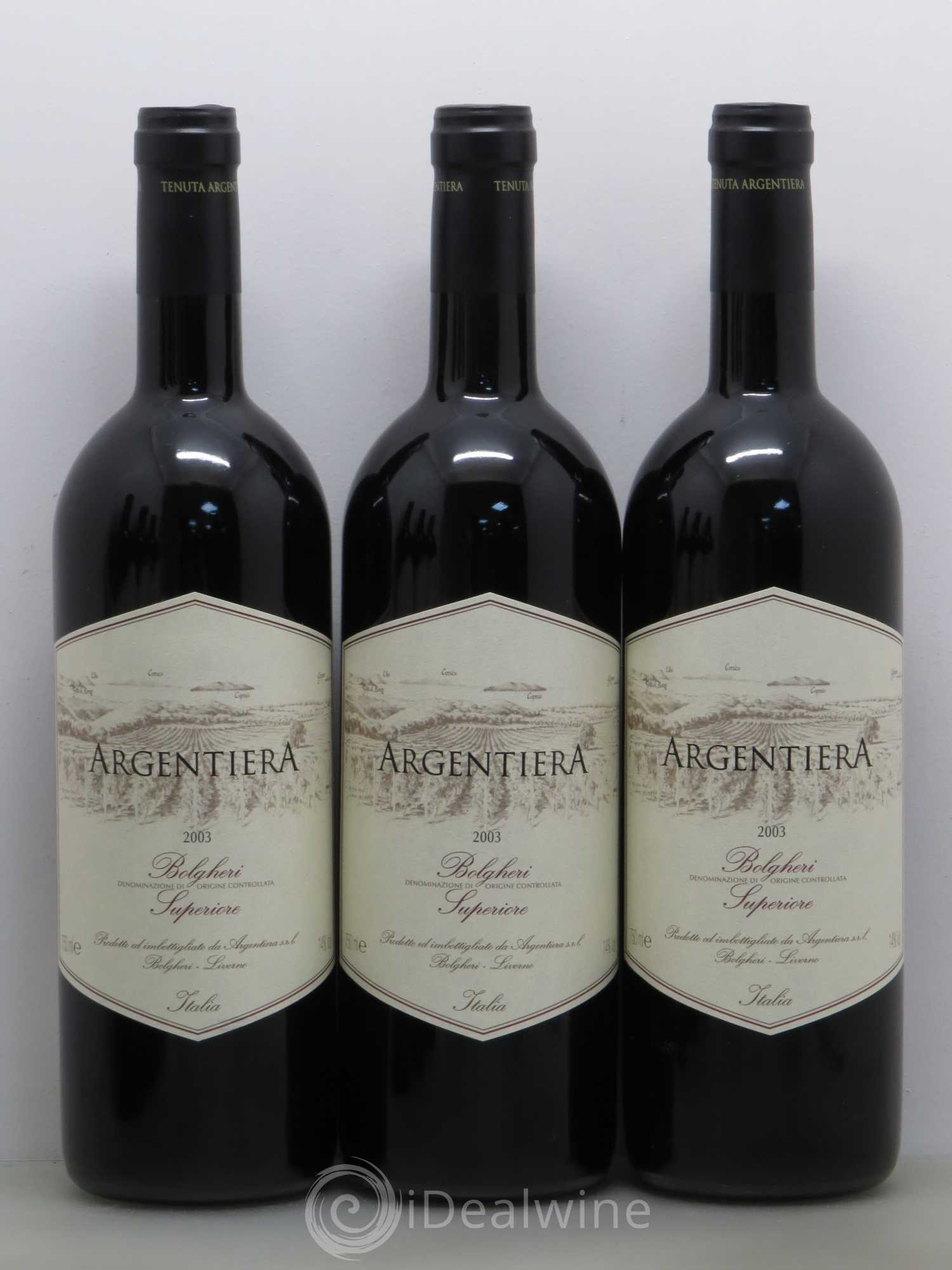 Bolgheri DOC Superiore Argentiera 2003 - Posten von 6 Flaschen - 2