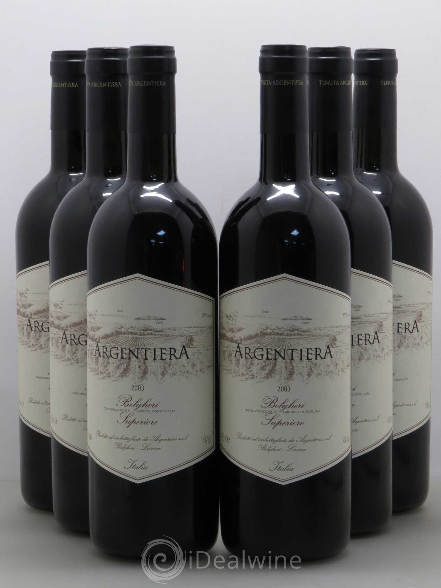 Bolgheri DOC Superiore Argentiera 2003 - Posten von 6 Flaschen - 0