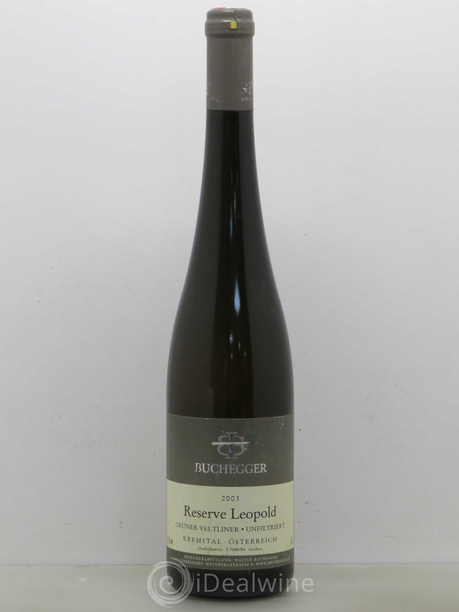 Autriche Reserve Leopold Grüner Veltliner Bucheger 2003 - Posten von 1 Flasche - 0