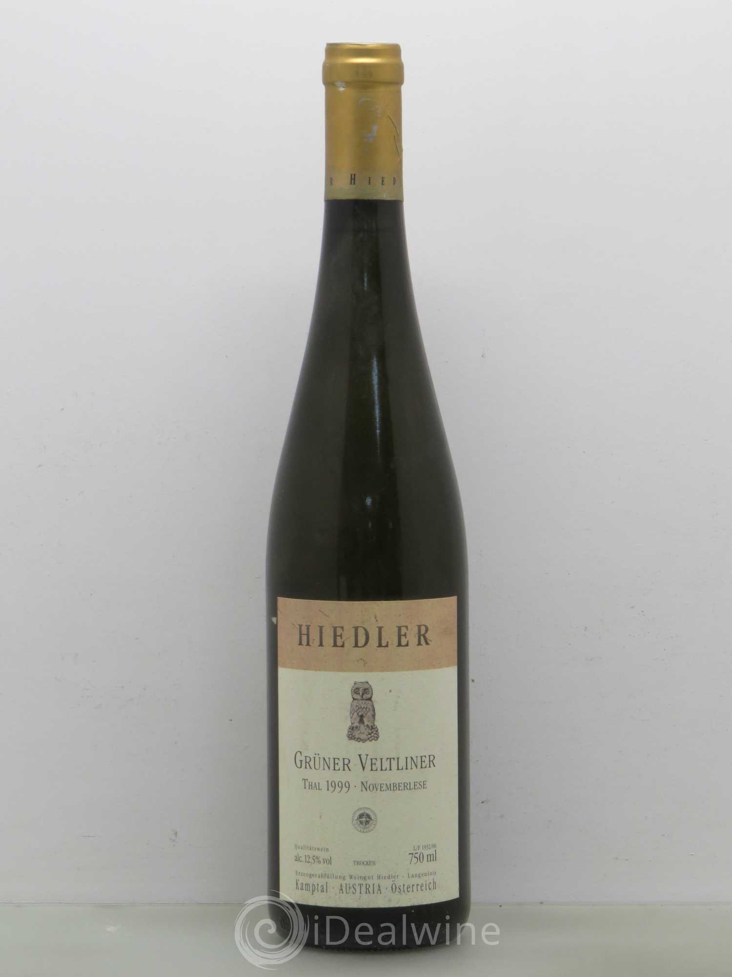 Autriche Grüner Veltliner Novemberlese Hiedler 1999 - Posten von 1 Flasche - 0