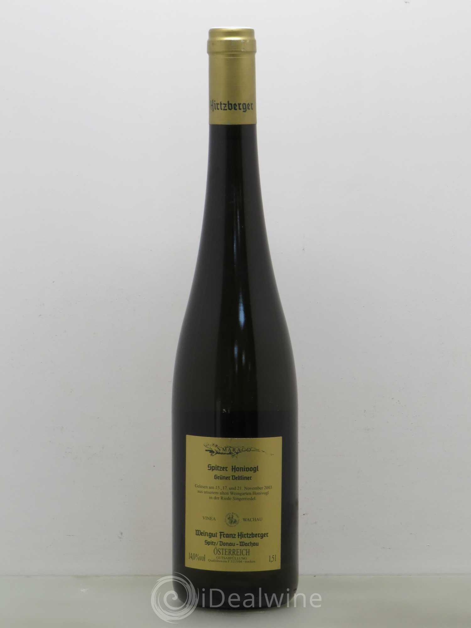 Autriche Smaragd Spitzer Honivogl Grüner Veltliner Frantz Hirtzberger 2003 - Posten von 1 Flasche - 1