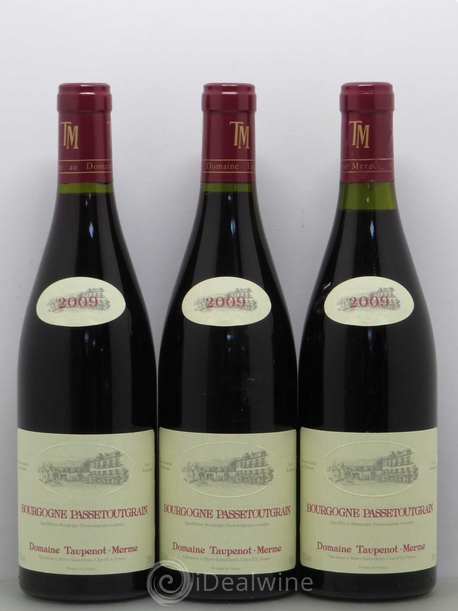 Bourgogne Passetoutgrain Taupenot Merme 2009 - Posten von 6 Flaschen - 2