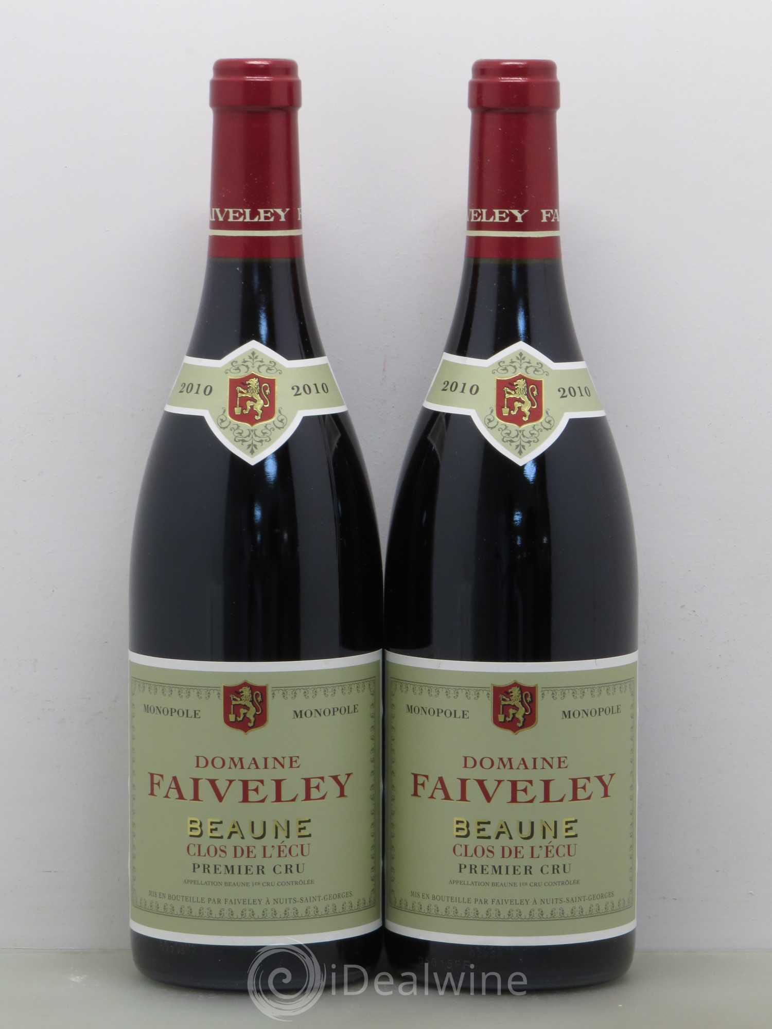 Beaune 1er Cru Clos de l'Ecu Faiveley 2010 - Lot de 2 bouteilles - 0