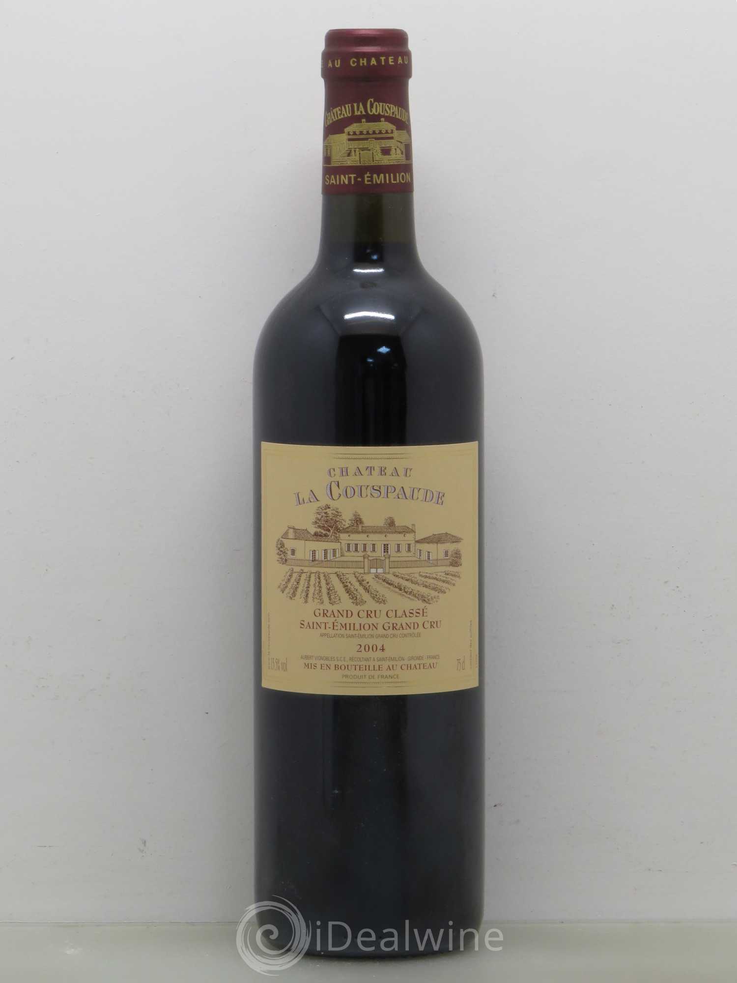 Château la Couspaude Grand Cru Classé 2004 - Lot de 1 bouteille - 0