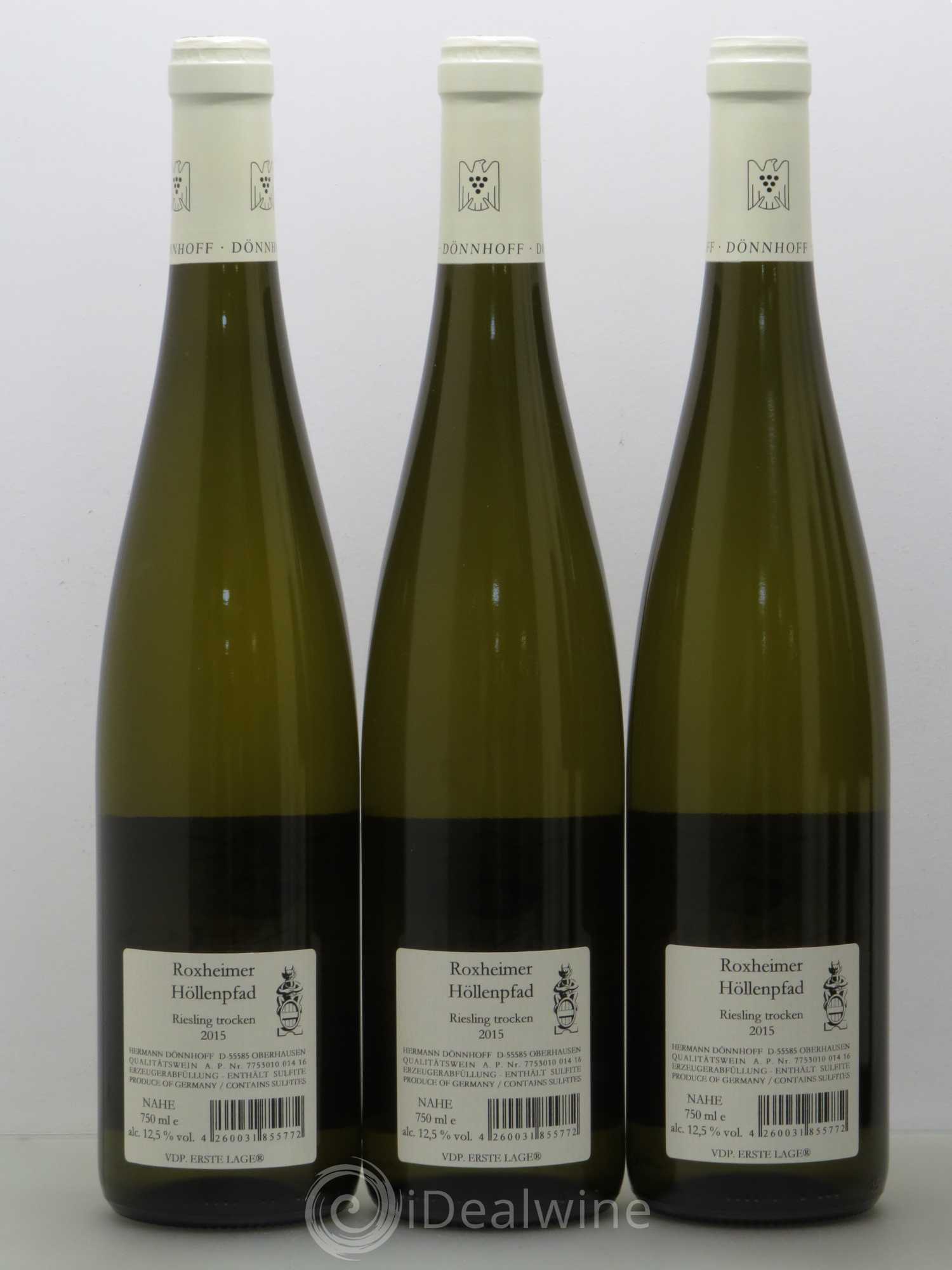 Allemagne Mosel-Saar Donnhoff Hollenpfad 2015 - Posten von 6 Flaschen - 4