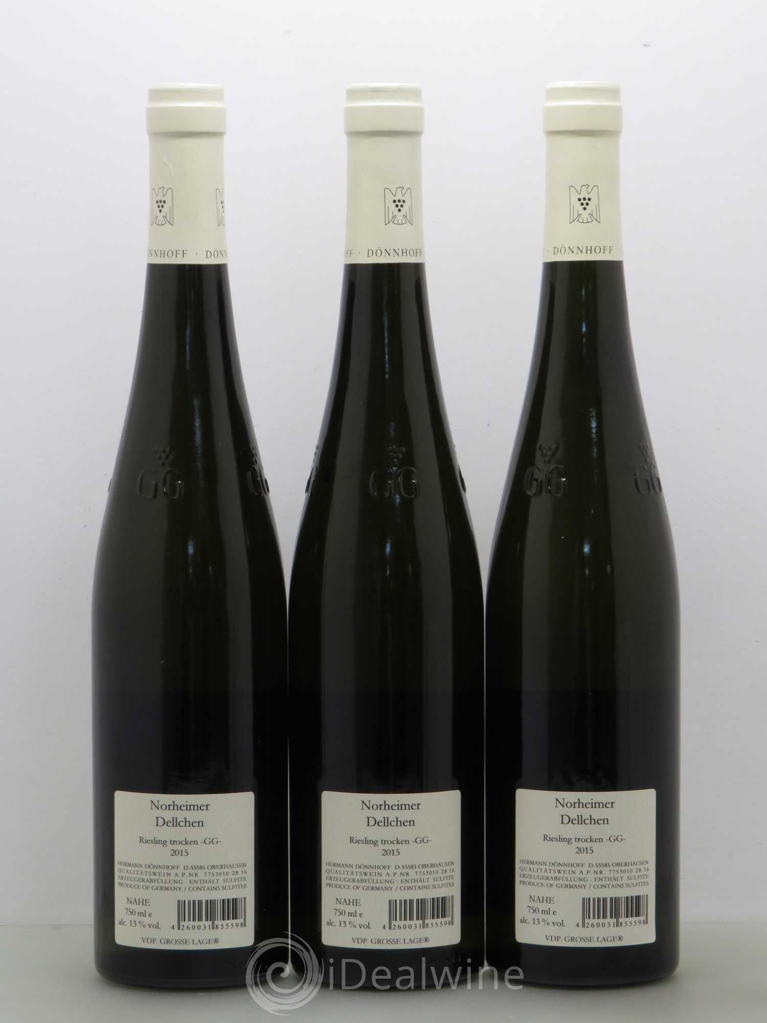 Allemagne Mosel-Saar Donnhoff Dellchen GG 2015 - Posten von 3 Flaschen - 1