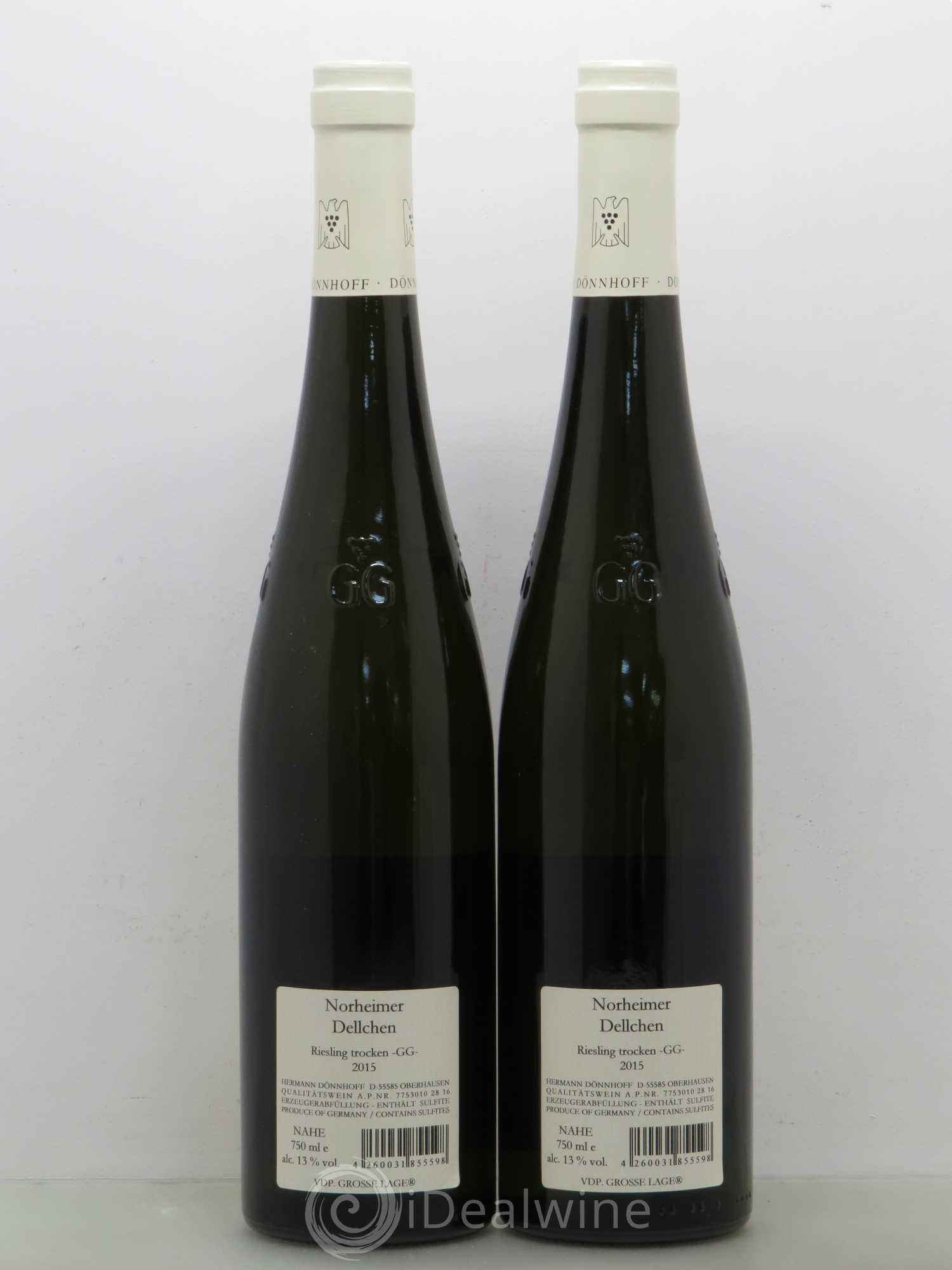 Allemagne Mosel-Saar Donnhoff Dellchen GG 2015 - Posten von 2 Flaschen - 1