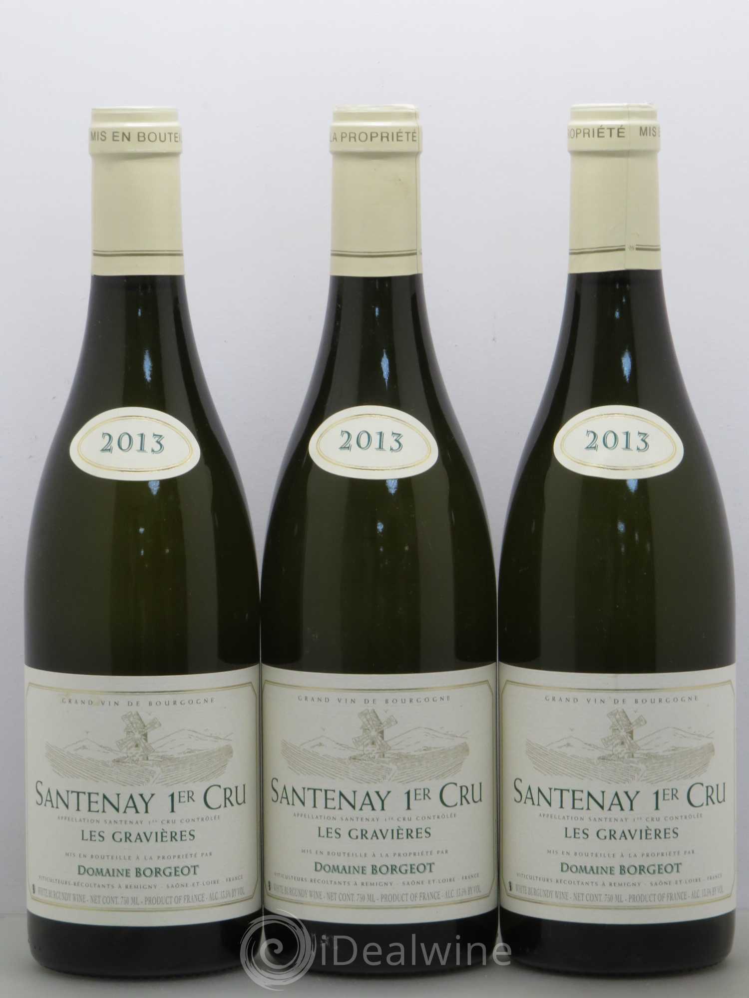 Santenay 1er Cru Borgeot Les Gravières 2013 - Posten von 6 Flaschen - 2