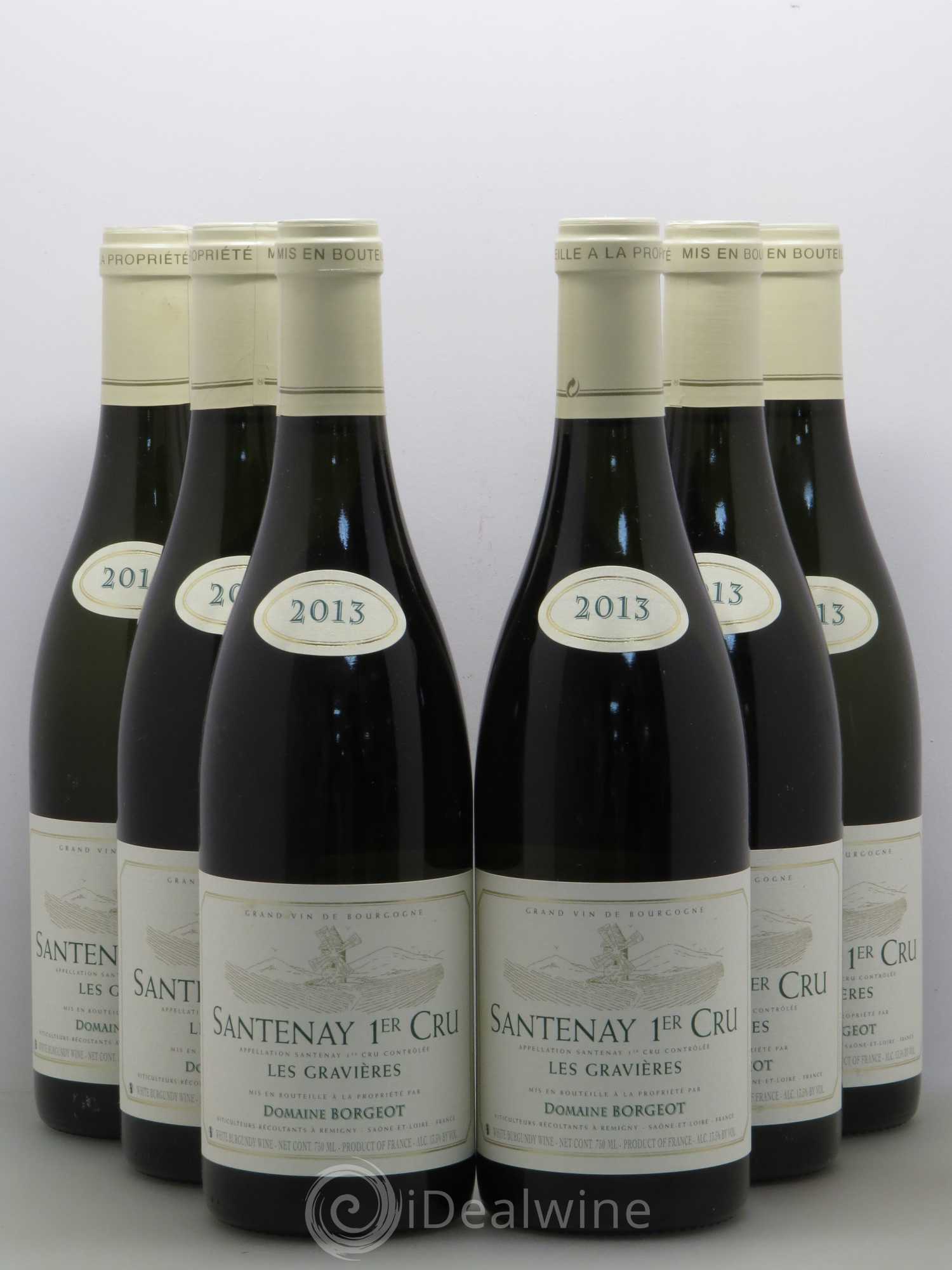 Santenay 1er Cru Borgeot Les Gravières 2013 - Posten von 6 Flaschen - 0