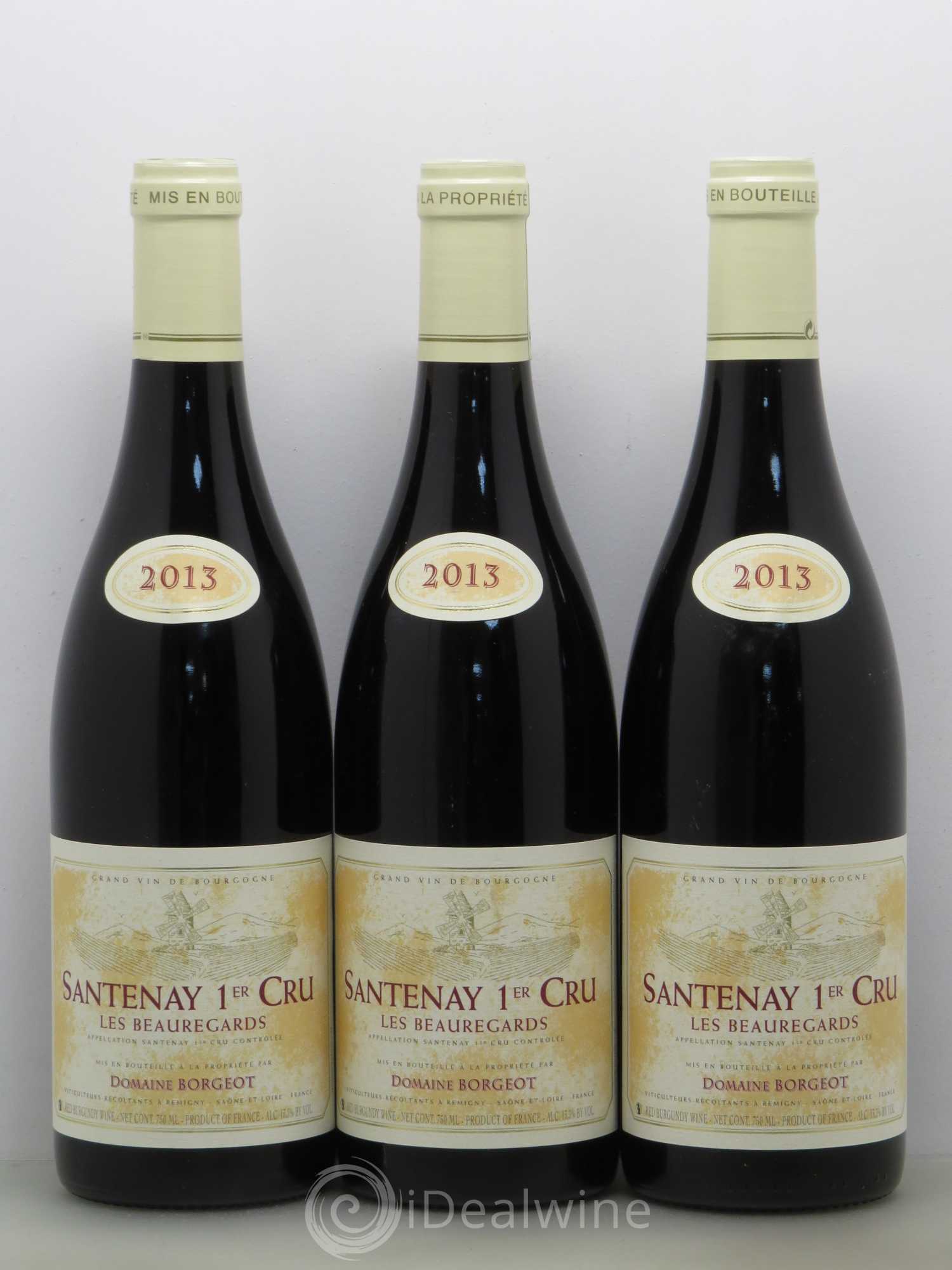 Santenay 1er Cru Borgeot Les Beauregards 2013 - Posten von 6 Flaschen - 2