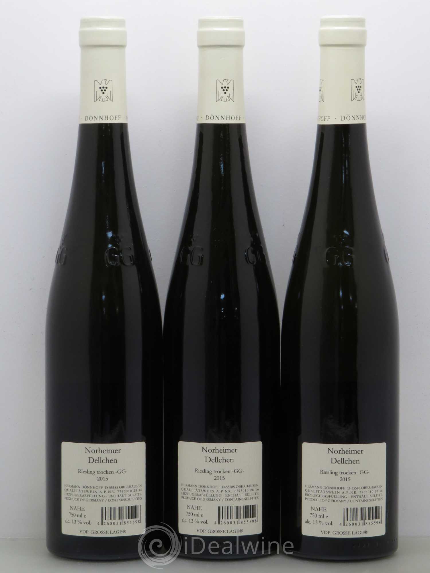 Allemagne Mosel-Saar Dönnhoff Norheimer Dellchen Riesling Trocken GG 2015 - Posten von 6 Flaschen - 2