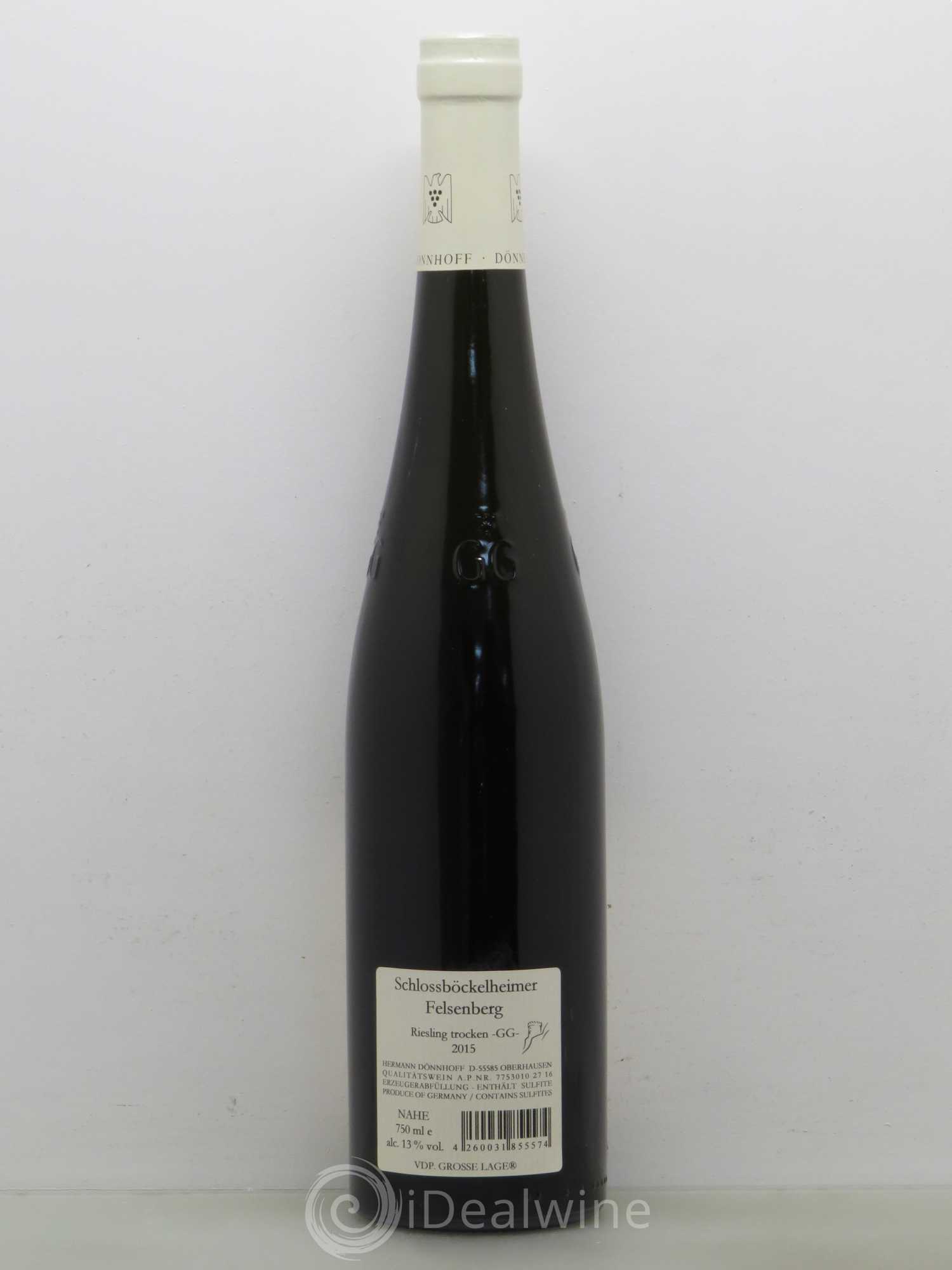 Allemagne Mosel-Saar Donnhoff Schlossböckelheimer Felsenberg Riesling Trocken GG 2015 - Posten von 1 Flasche - 1