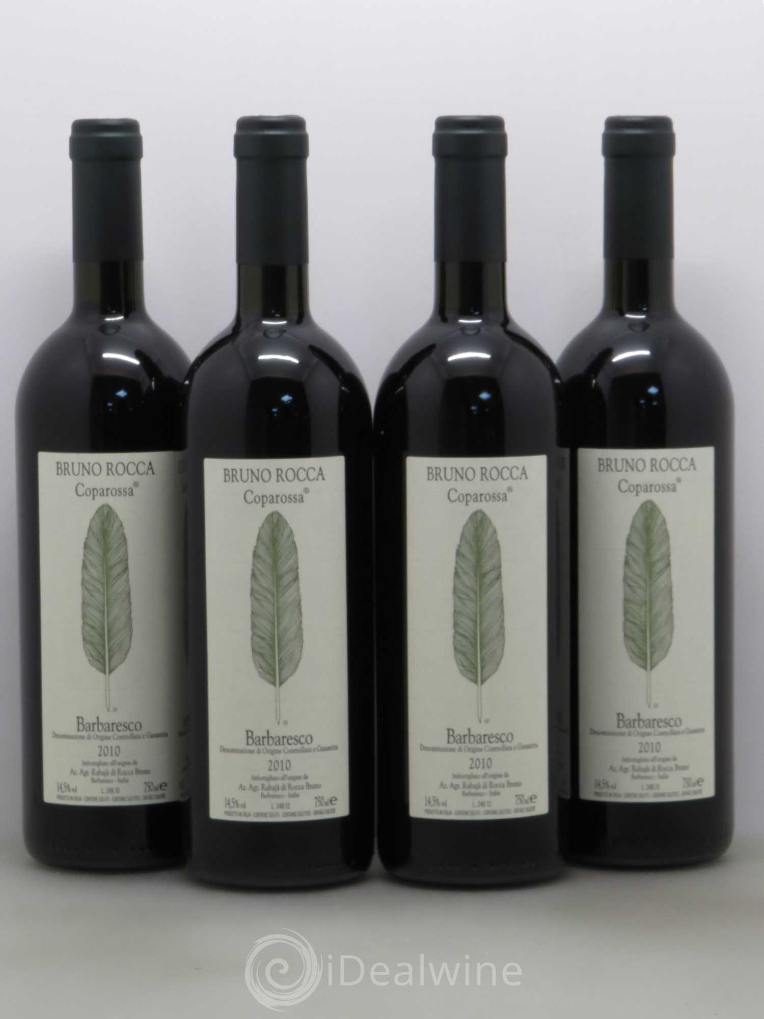 Barbaresco DOCG Bruno Rocca Coparossa 2010 - Lot de 4 bouteilles - 0