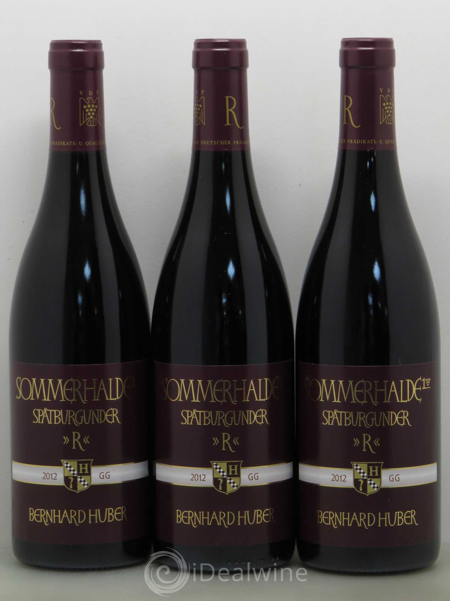 Allemagne Sommerhalde Sparburgunder (pinot noir) R GG Prädikats Qualitätswein Trocken Bernard Huber Baden 2012 - Posten von 6 Flaschen - 1