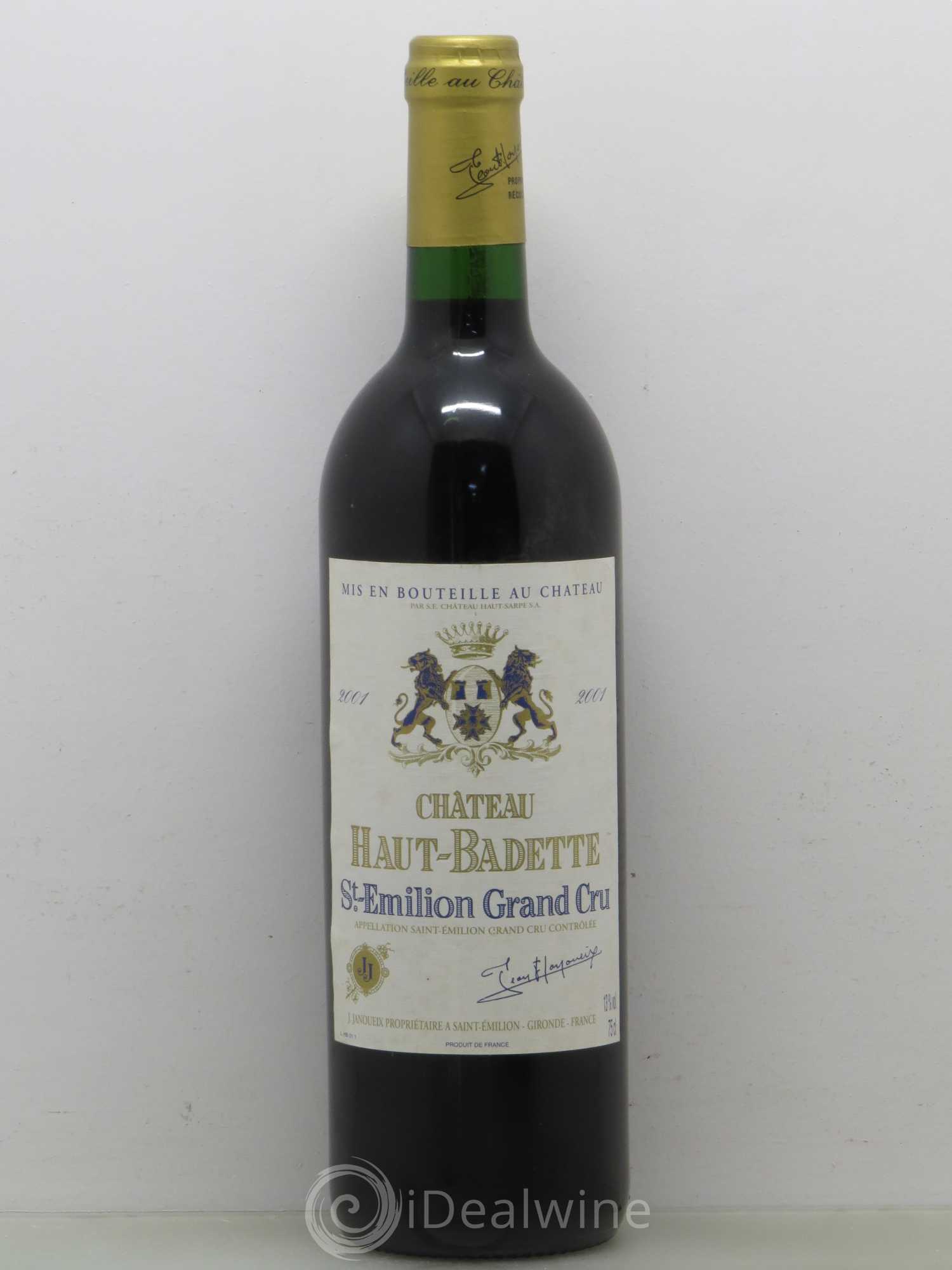 Saint-Émilion Château Haut Badette 2001 - Posten von 1 Flasche - 0
