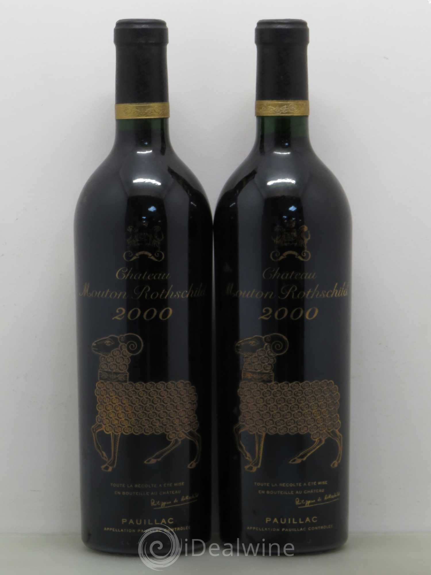 Château Mouton Rothschild 1er Grand Cru Classé 2000 - Lot de 2 bouteilles - 0