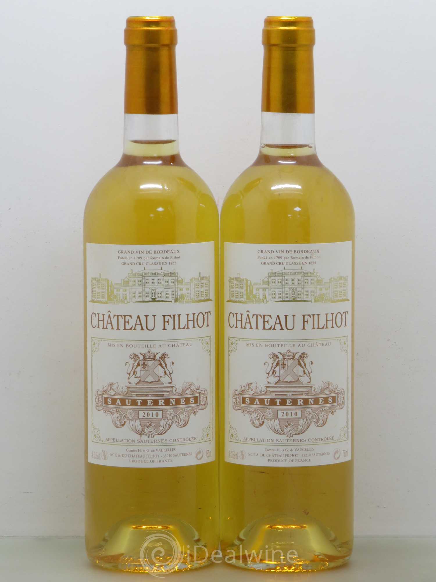 Château Filhot 2ème Grand Cru Classé 2010 - Lotto di 2 bottiglie - 0