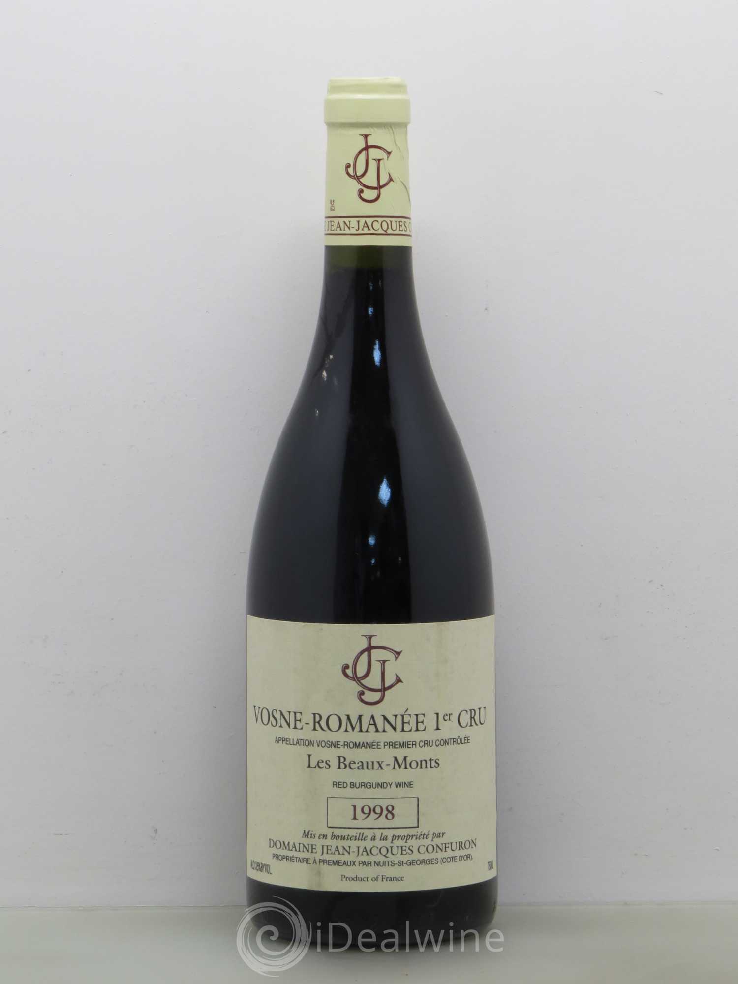 Vosne-Romanée 1er Cru Les Beaux Monts Jean-Jacques Confuron 1998 - Lot de 1 bouteille - 0