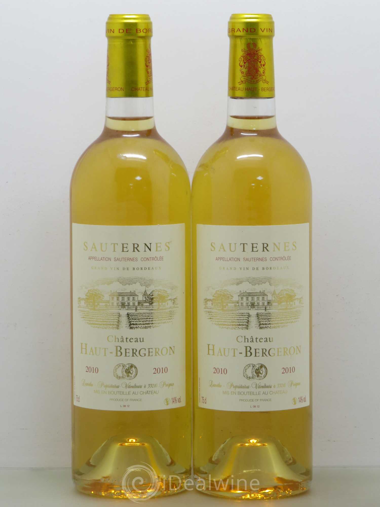Château Haut-Bergeron 2010 - Lotto di 2 bottiglie - 0