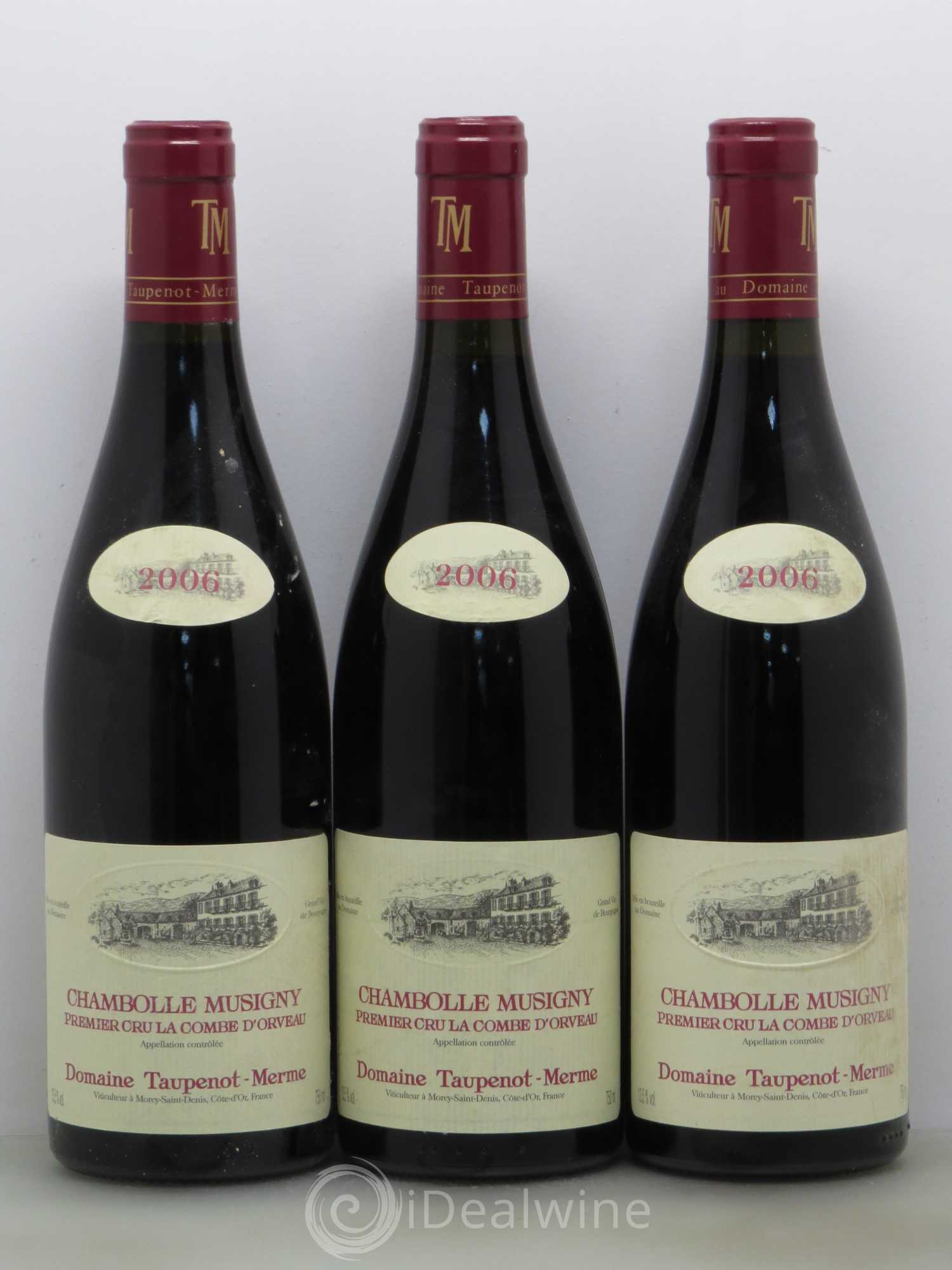Chambolle-Musigny 1er Cru Combe D'Orveaux Taupenot Merme 2006 - Posten von 3 Flaschen - 0