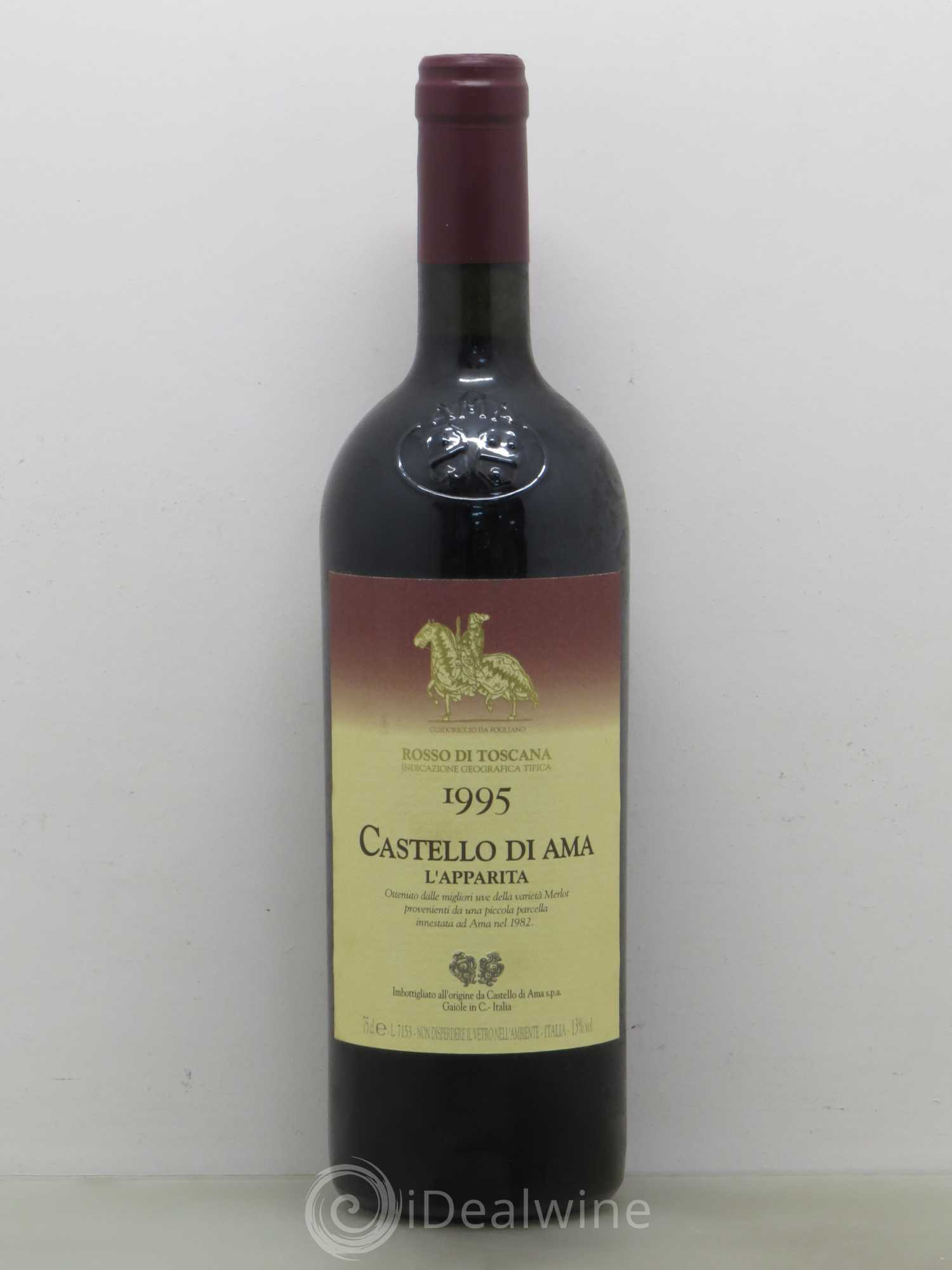 Italie Vigna l'Apparita Rosso Di Toscana Castello di Ama 1995 - Posten von 1 Flasche - 0