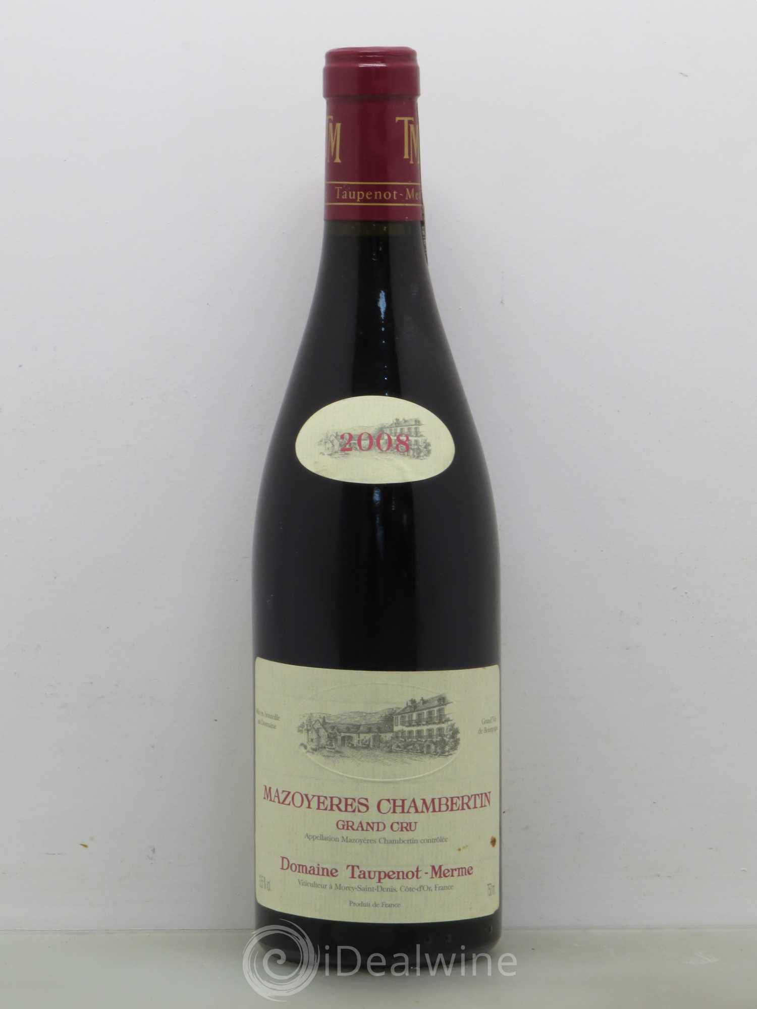 Mazoyères-Chambertin Grand Cru Taupenot Merme 2008 - Lot de 1 bouteille - 0