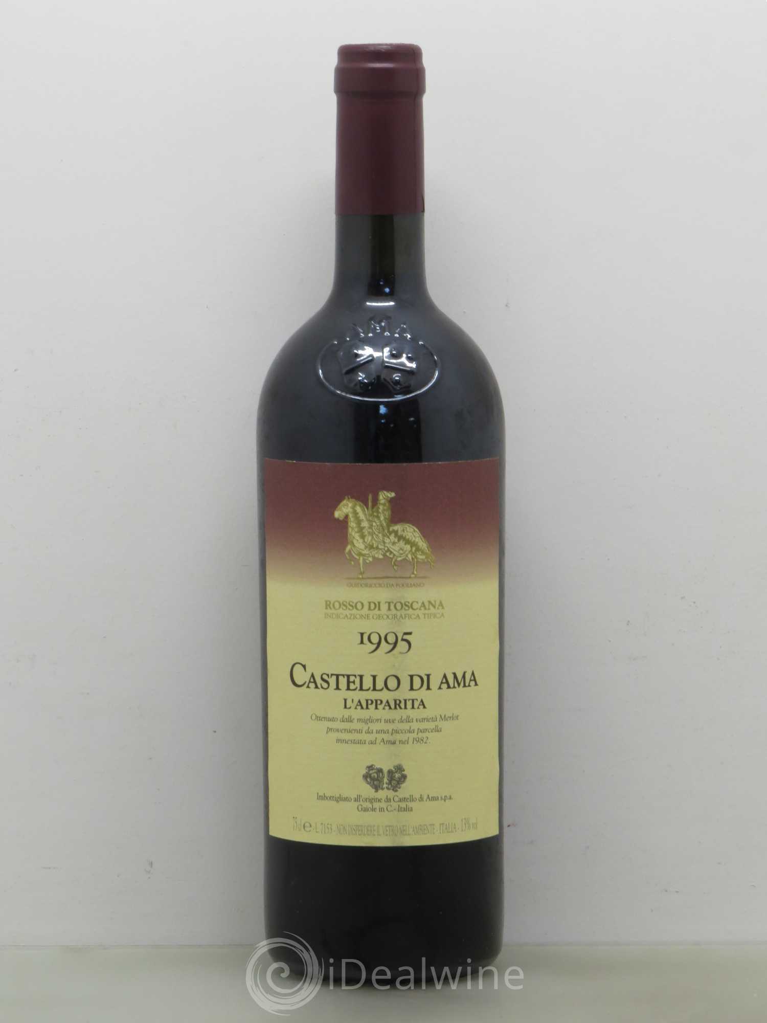 Italie Vigna l'Apparita Rosso Di Toscana Castello di Ama 1995 - Posten von 1 Flasche - 0