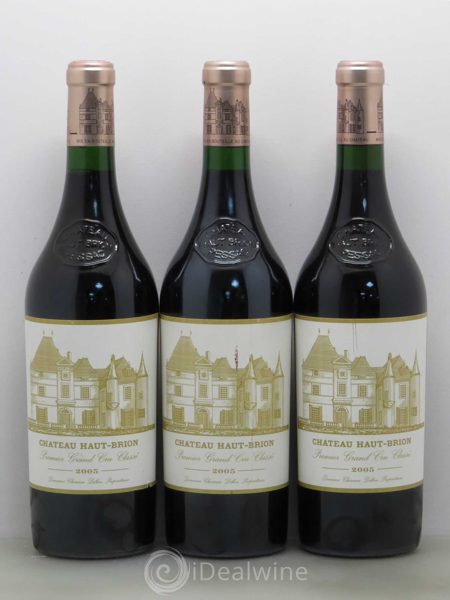 Château Haut Brion 1er Grand Cru Classé 2005 - Lot de 3 bouteilles - 0
