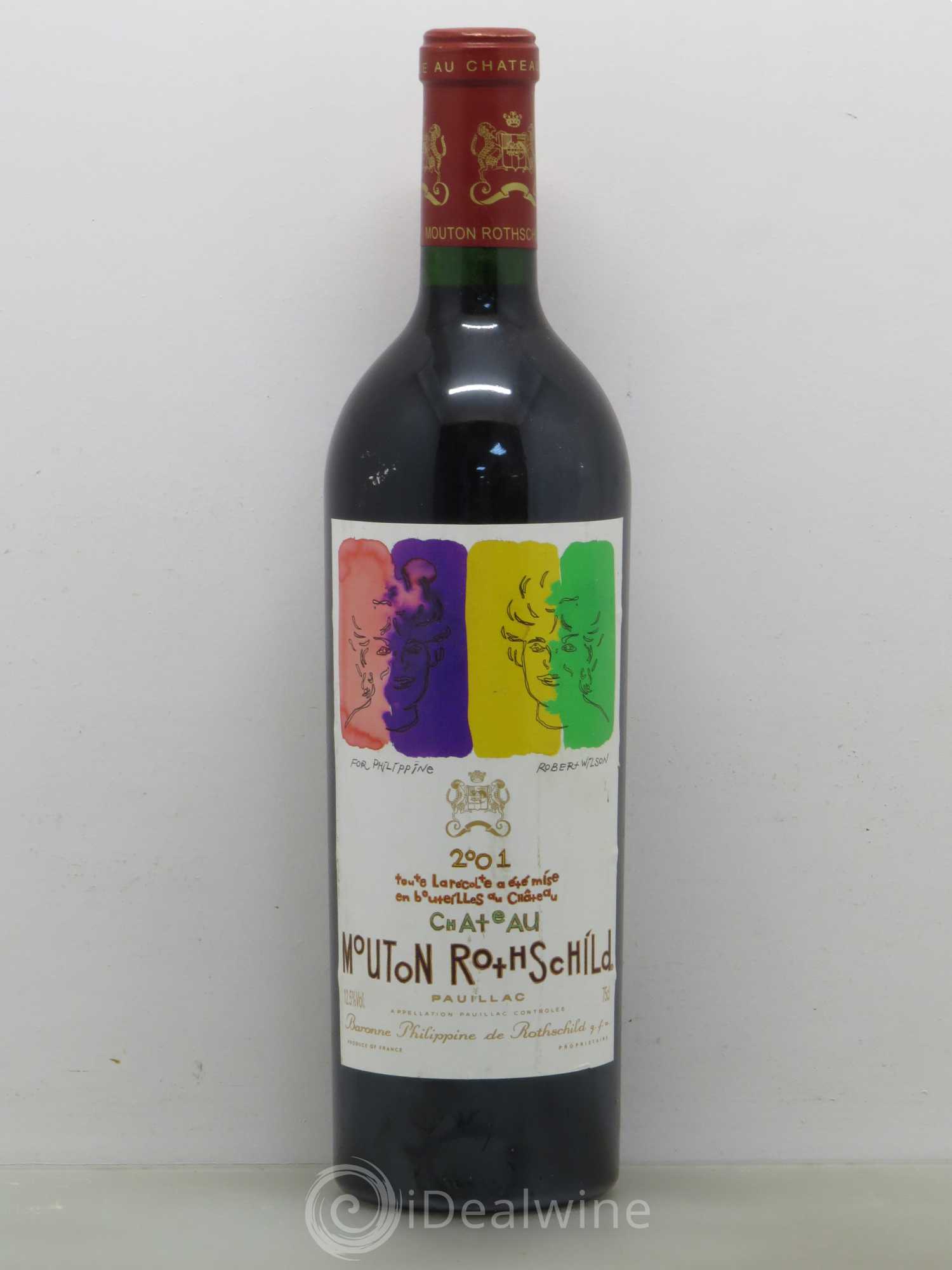 Château Mouton Rothschild 1er Grand Cru Classé 2001 - Lot de 1 bouteille - 0