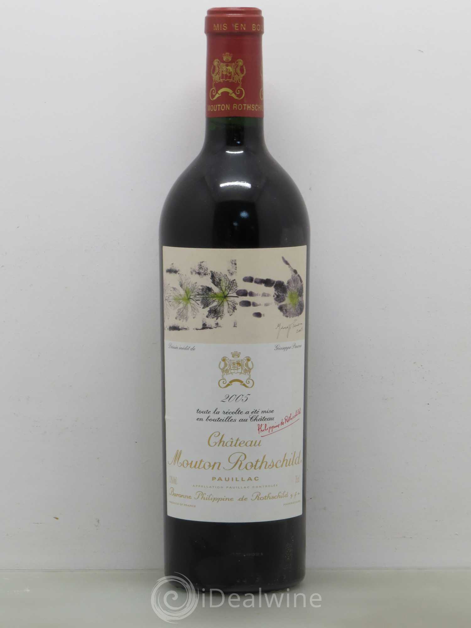 Château Mouton Rothschild 1er Grand Cru Classé 2005 - Lot de 1 bouteille - 0