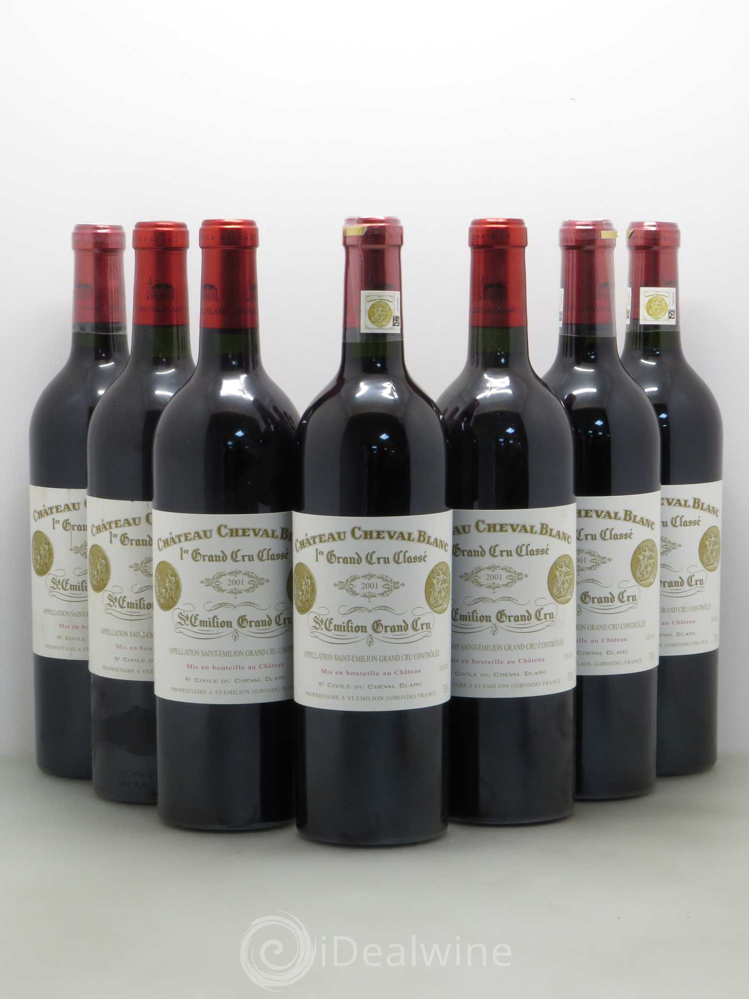 Château Cheval Blanc 1er Grand Cru Classé A 2001 - Lot de 7 bouteilles - 0