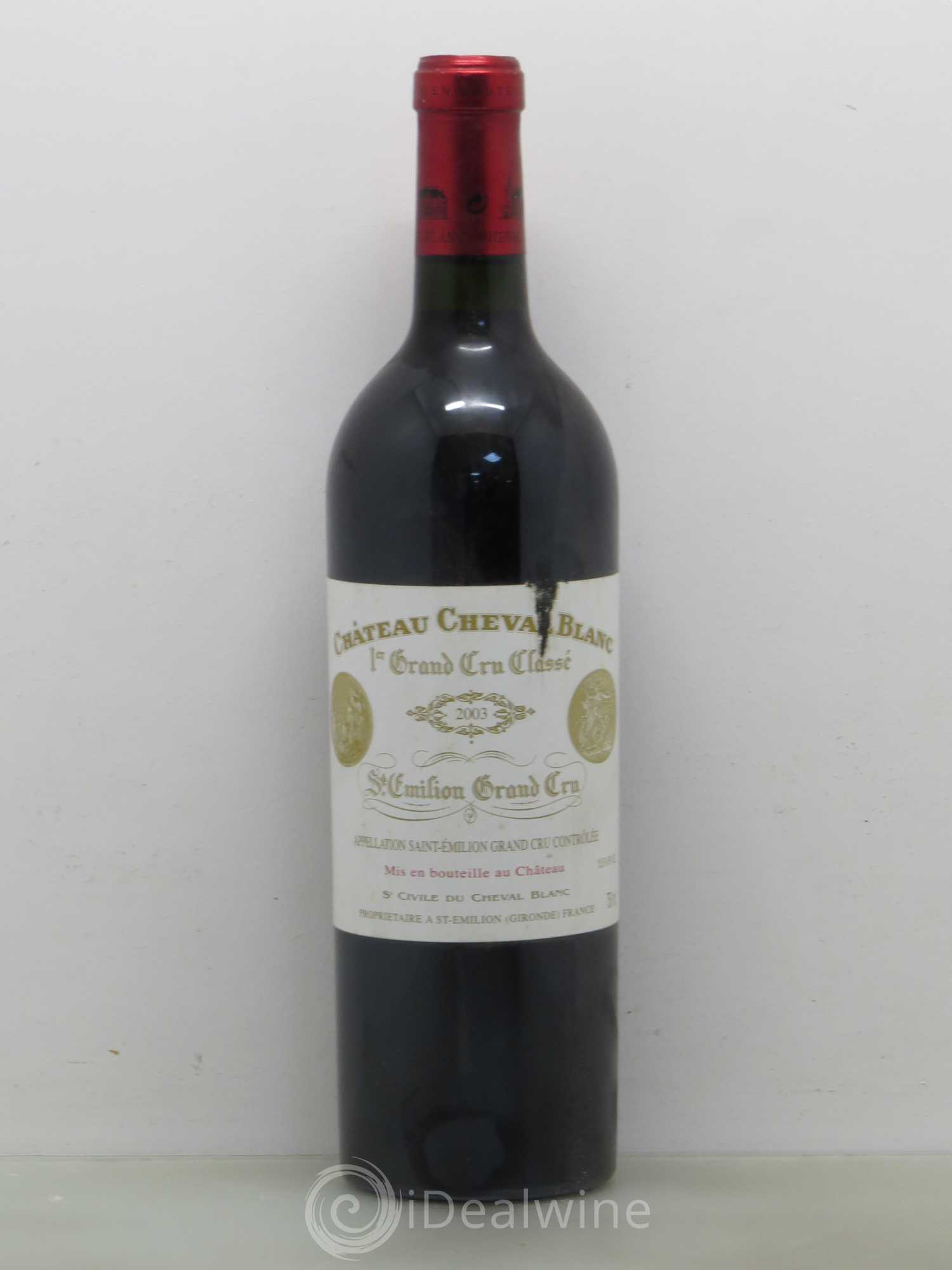 Château Cheval Blanc 1er Grand Cru Classé A 2003 - Lot de 1 bouteille - 0