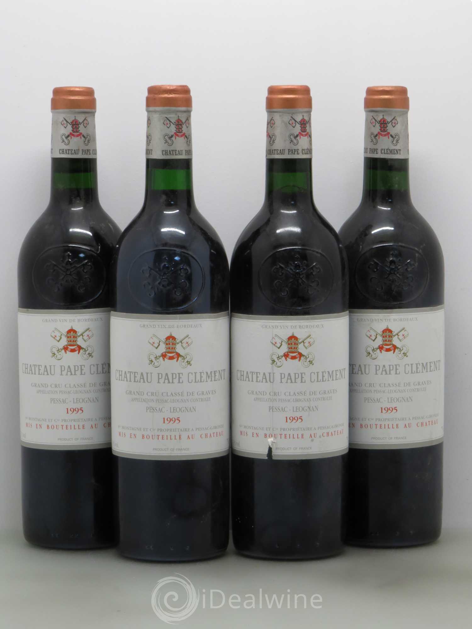 Château Pape Clément Cru Classé de Graves 1995 - Lot de 4 bouteilles - 0