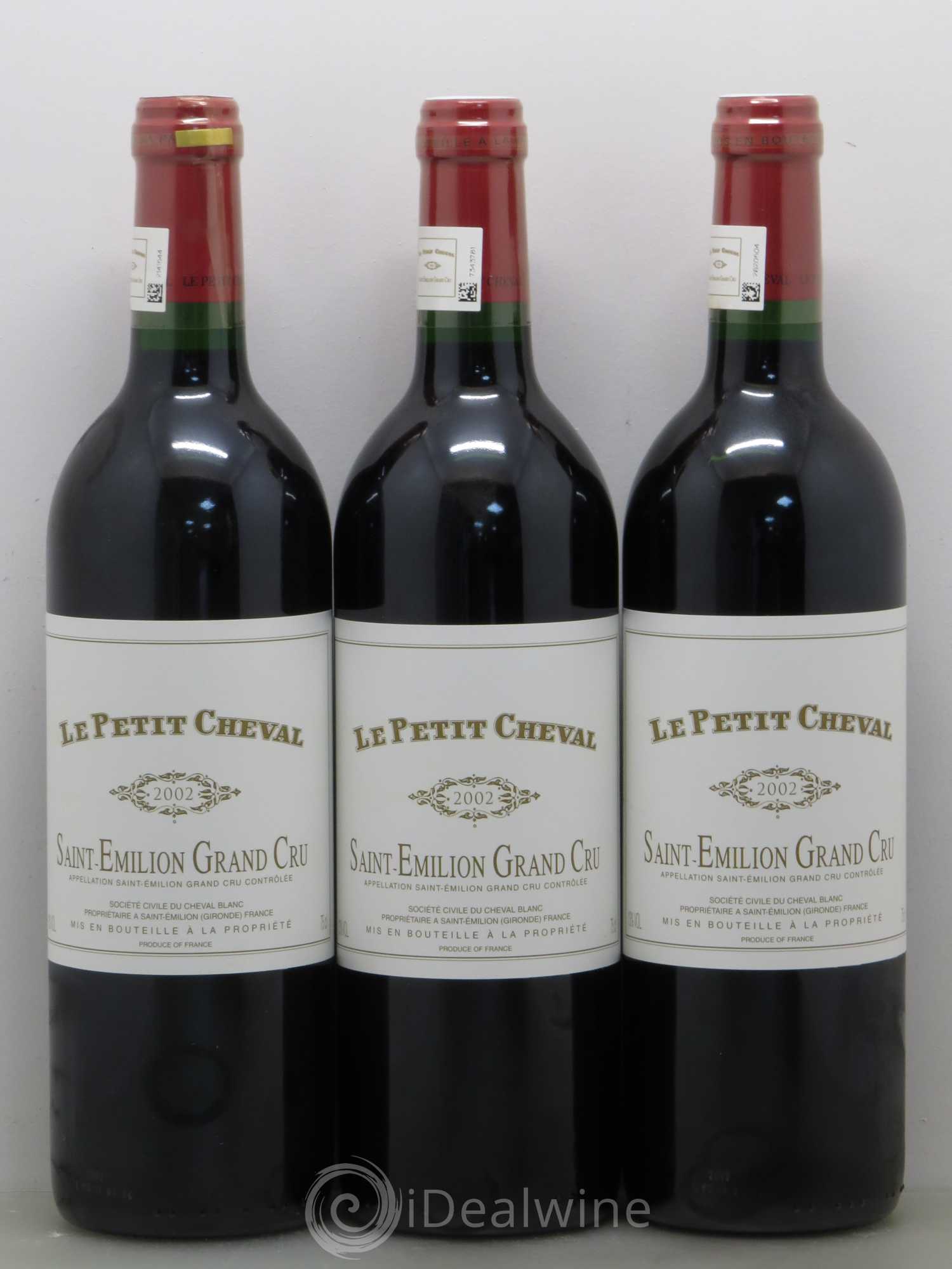 Le Petit Cheval Second Vin 2002 - Lot de 3 bouteilles - 0