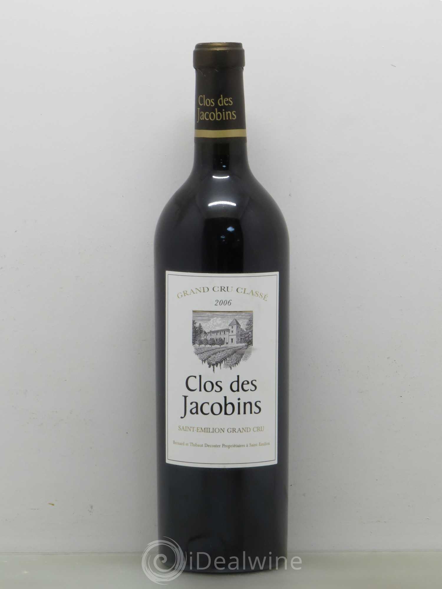 Château Clos des Jacobins Grand Cru Classé 2006 - Lot de 1 bouteille - 0