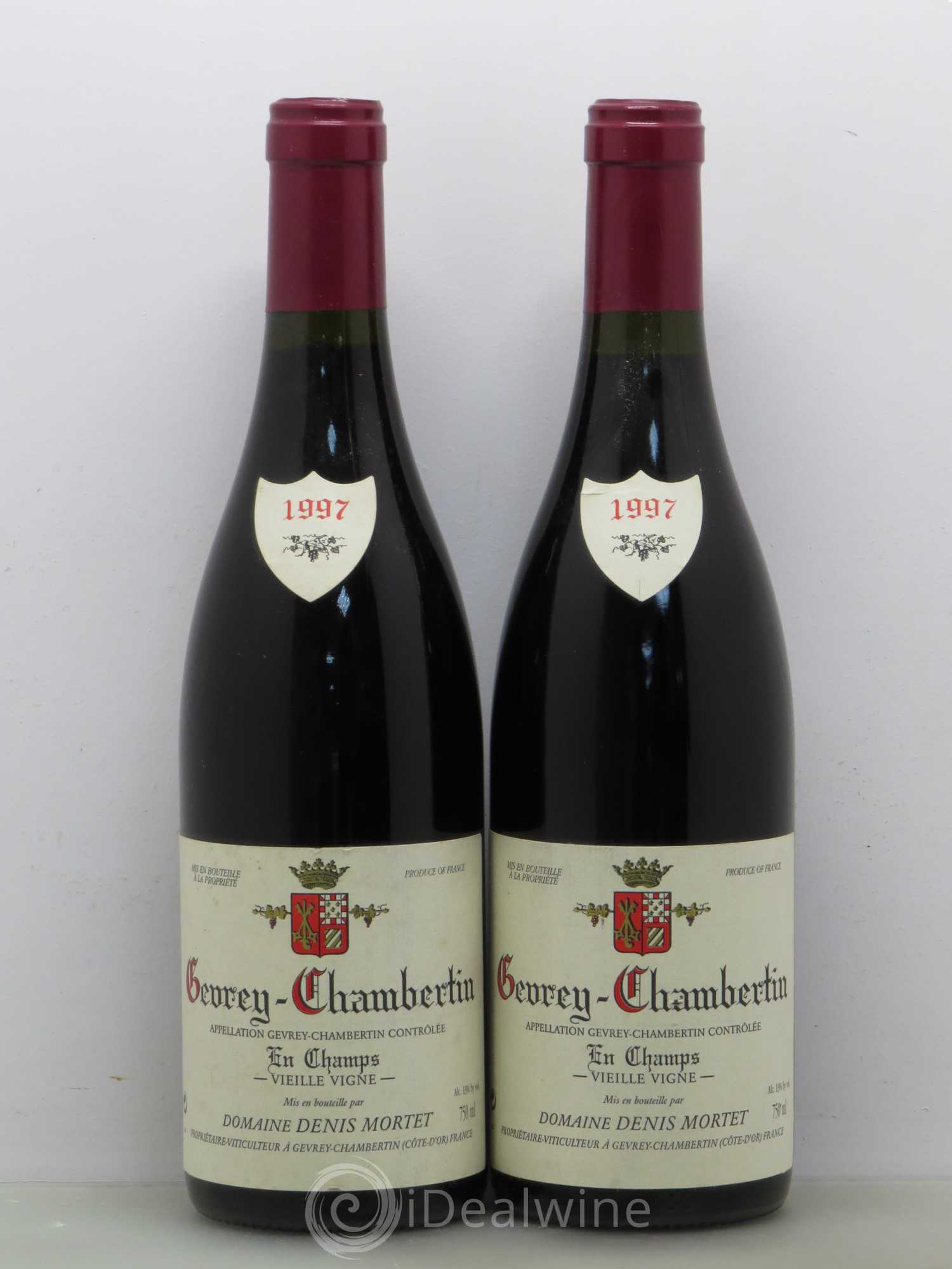 Gevrey-Chambertin En Champs Vieille Vigne Denis Mortet (Domaine) Vieilles Vignes 1997 - Lot de 2 bouteilles - 0