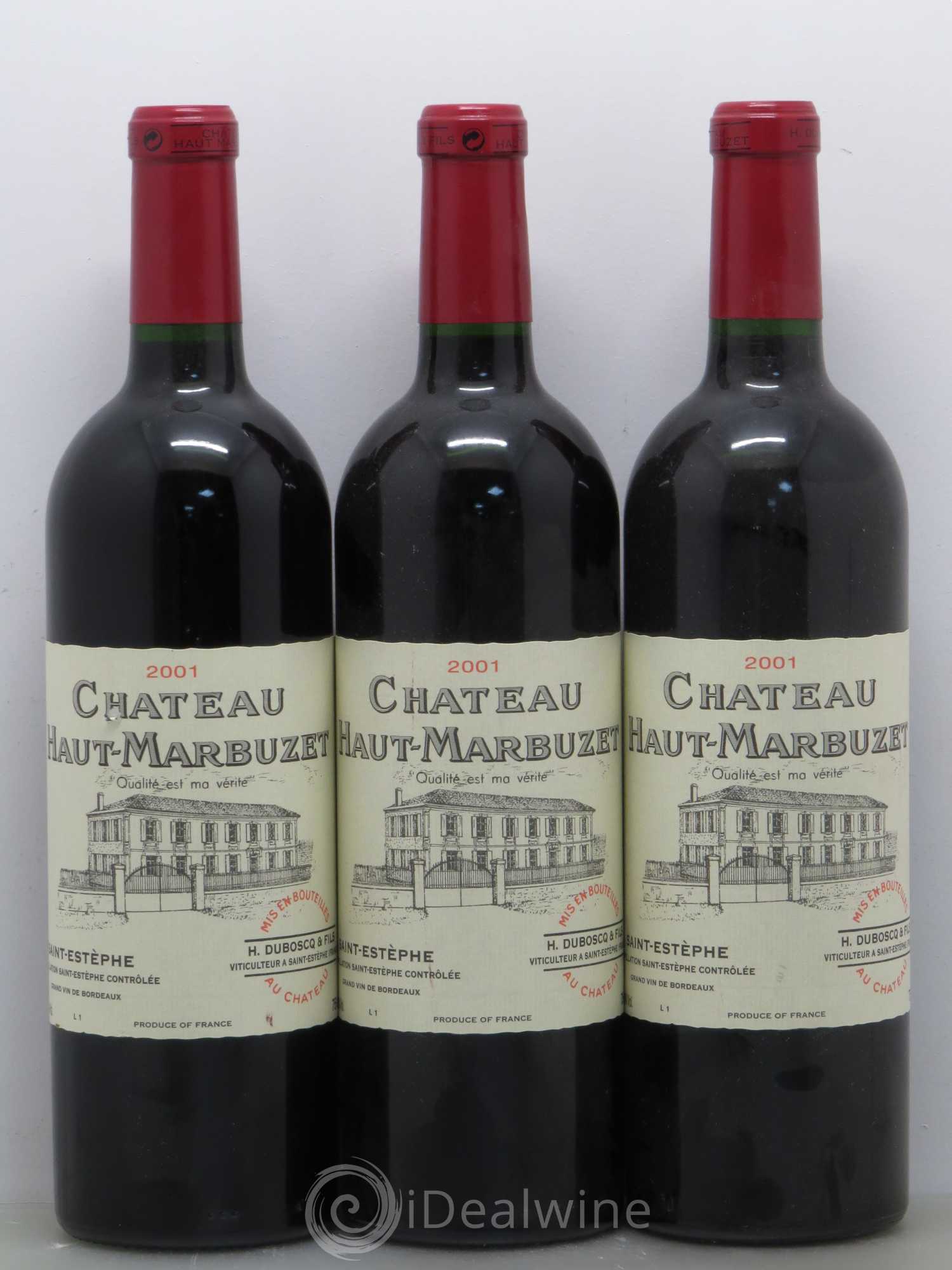 Château Haut Marbuzet 2001 - Lot de 6 bouteilles - 1