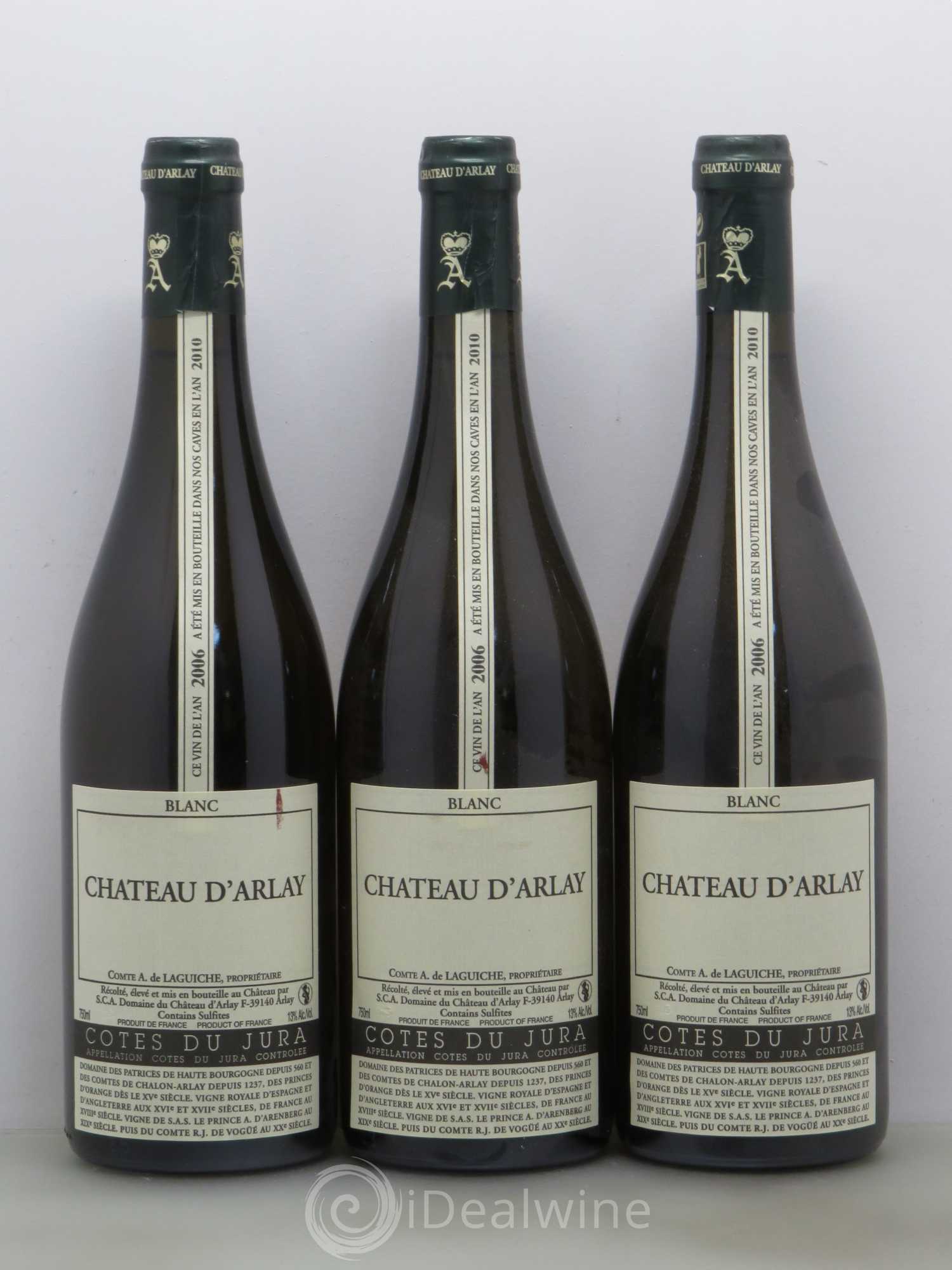 Côtes du Jura Blanc Tradition Château d'Arlay 2006 - Lot de 6 bouteilles - 2