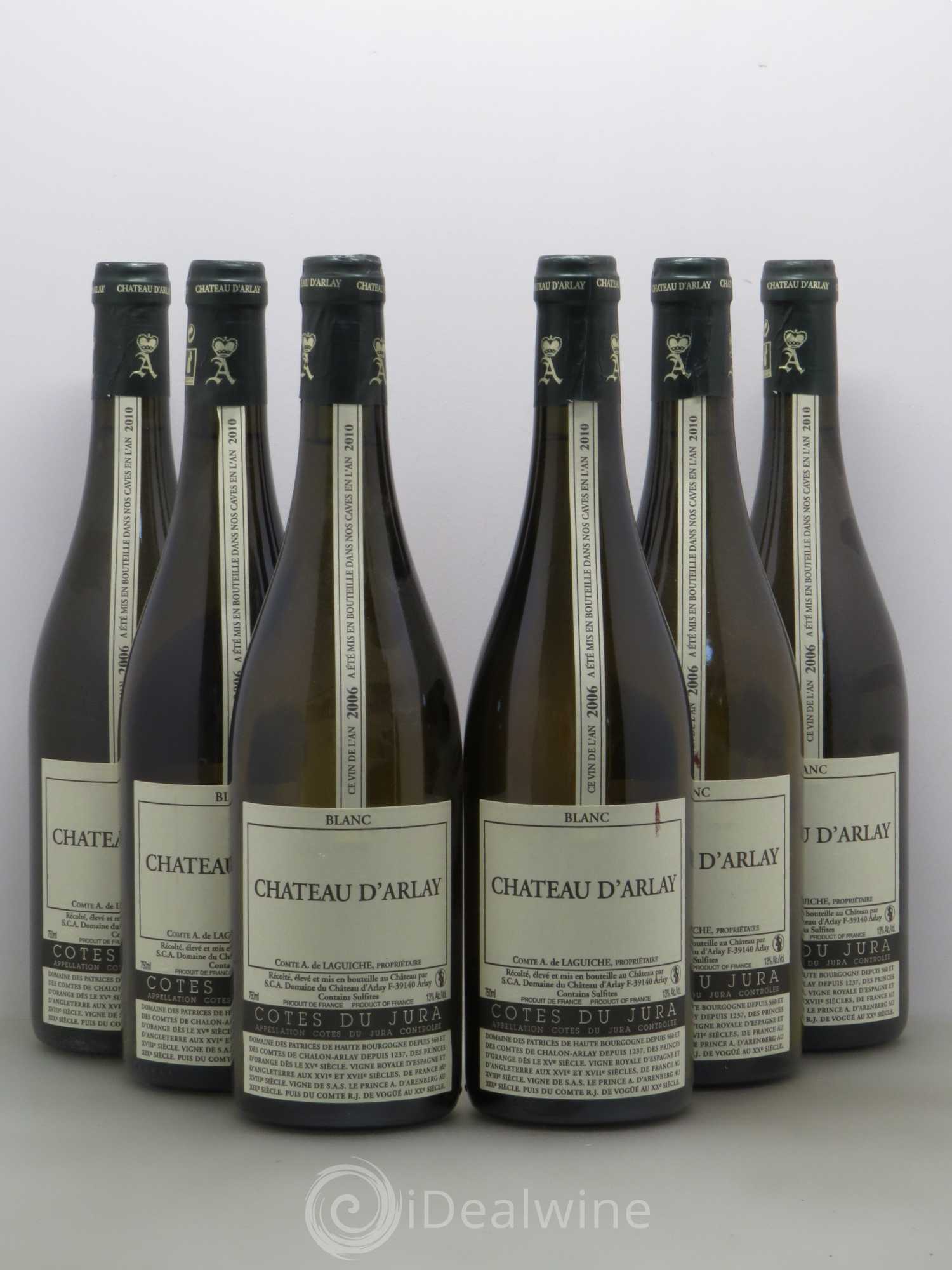 Côtes du Jura Blanc Tradition Château d'Arlay 2006 - Lot de 6 bouteilles - 0