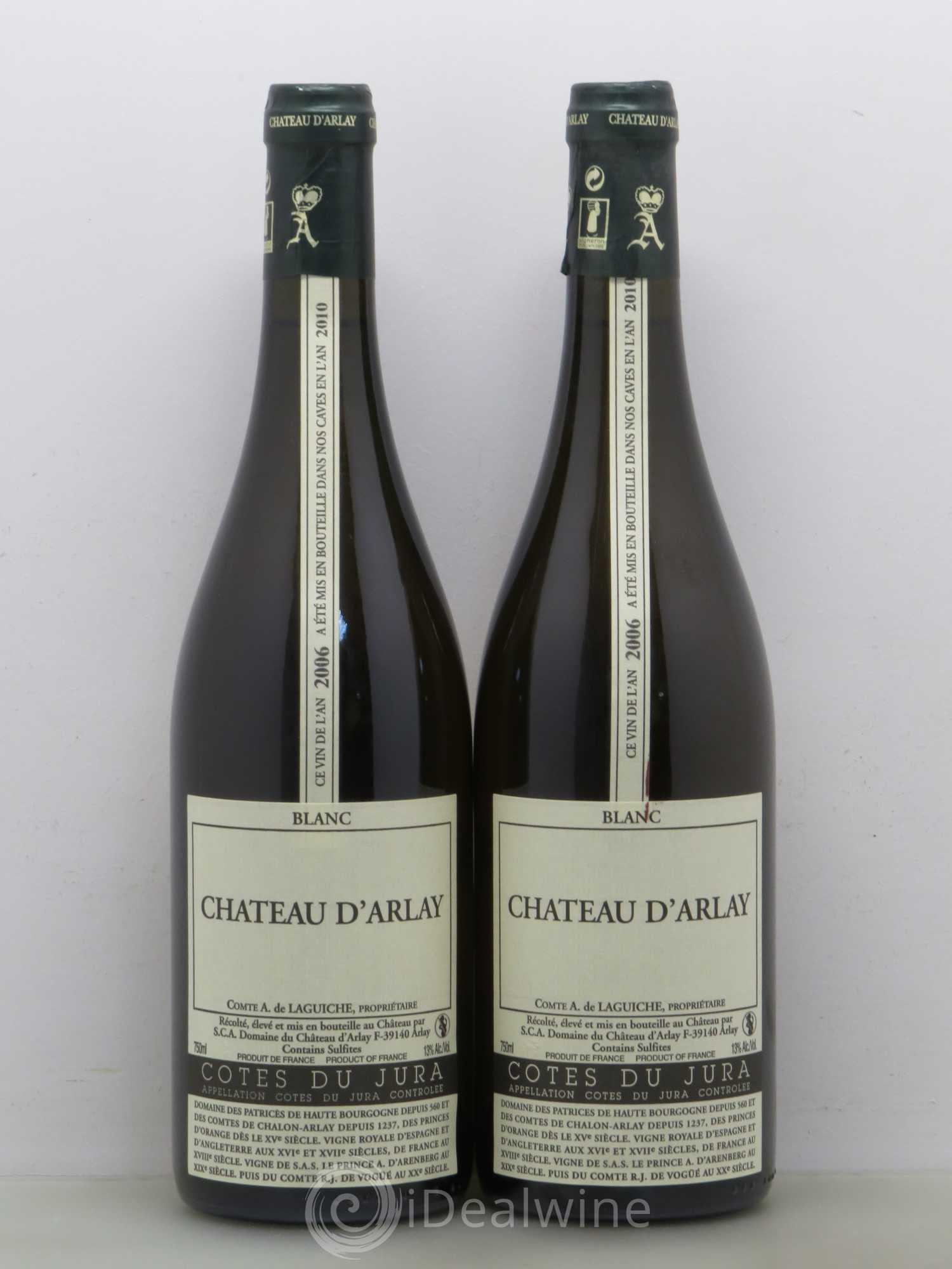 Côtes du Jura Blanc Tradition Château d'Arlay 2006 - Lot de 2 bouteilles - 0