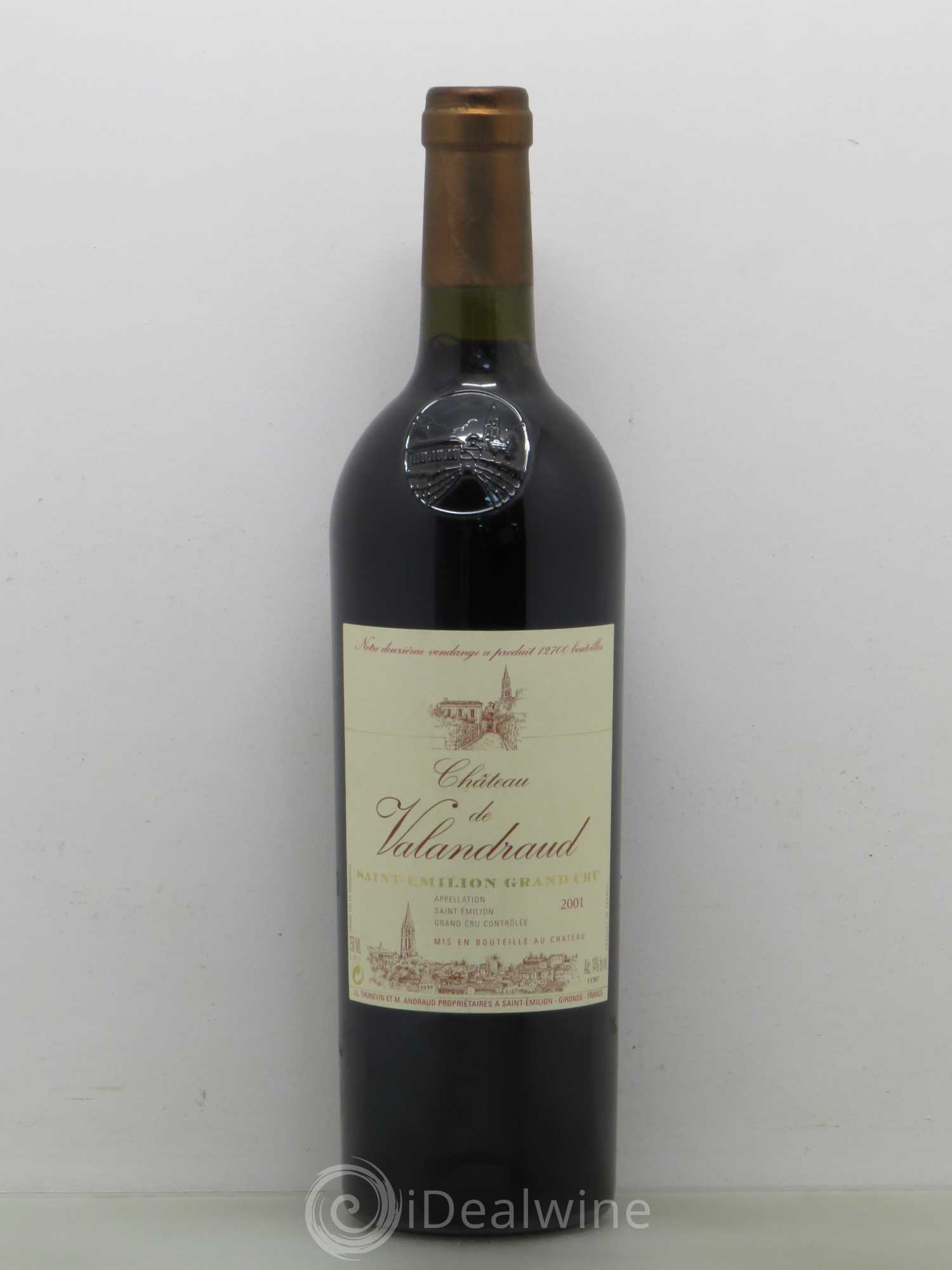 Château de Valandraud 2001 - Lot de 1 bouteille - 0