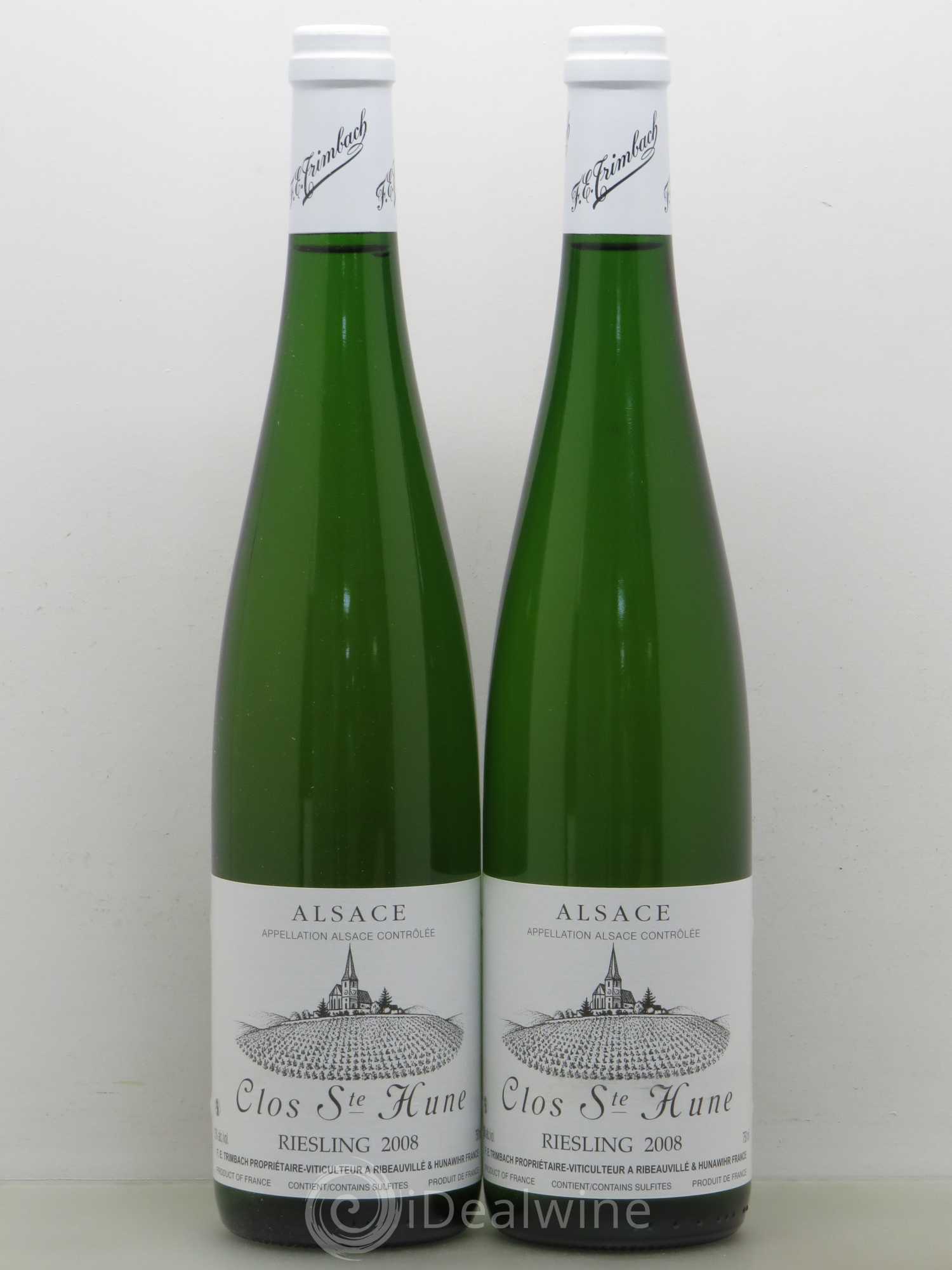 Alsace Riesling Clos Sainte-Hune Trimbach (Domaine) 2008 - Lot de 2 bouteilles - 0